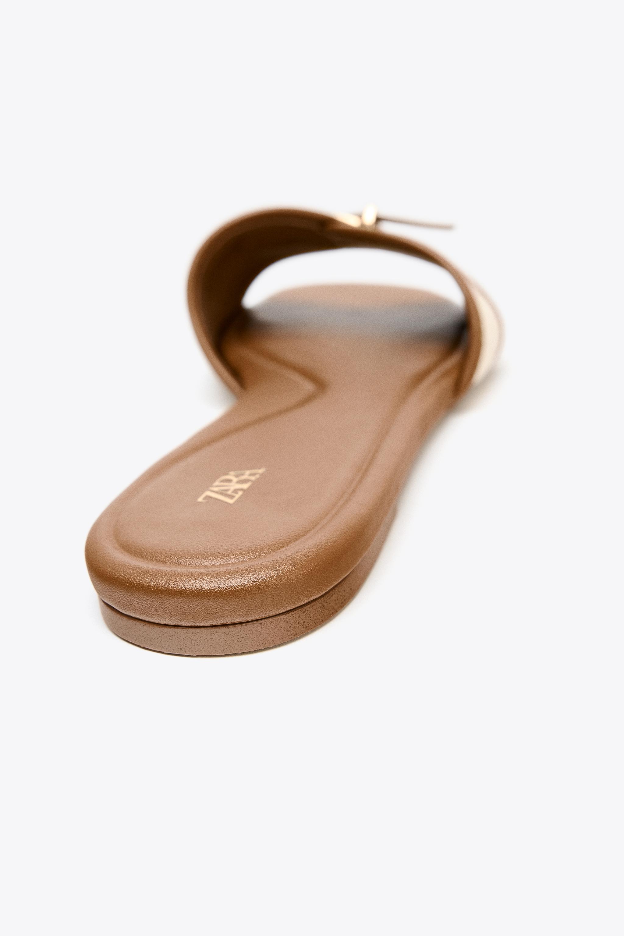 FLAT CANVAS SANDALS WITH BUCKLE