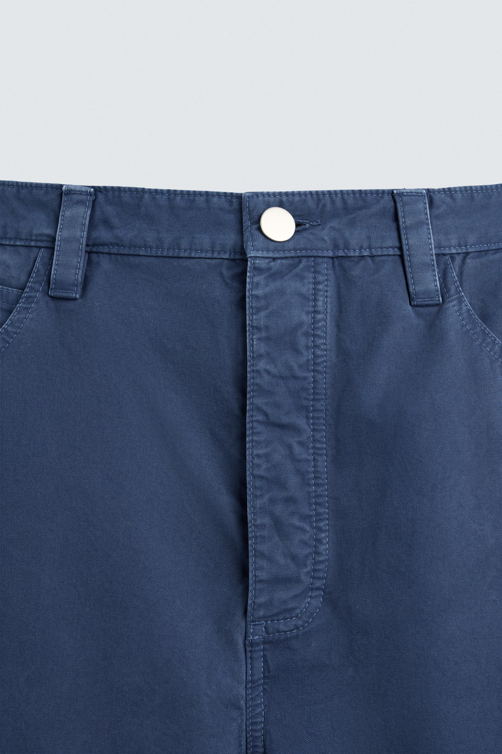 WASHED STRAIGHT FIT PANTS