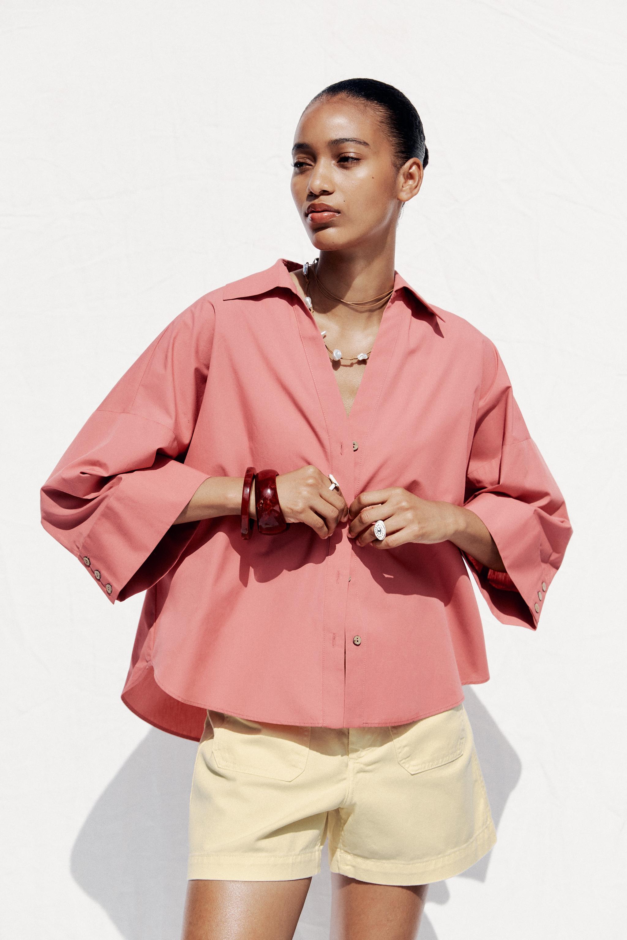 WIDE SLEEVE POPLIN SHIRT