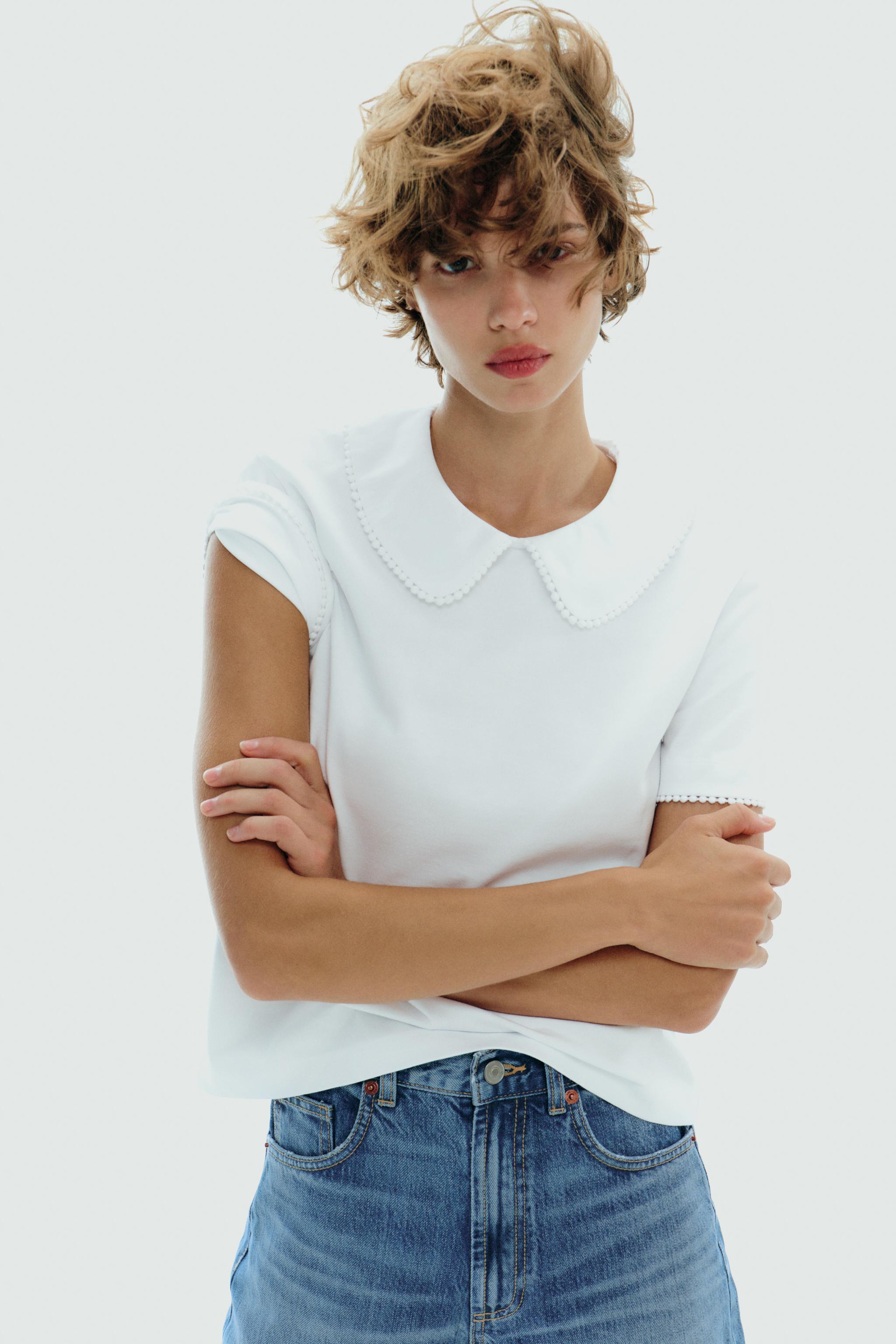 PETER PAN COLLAR T-SHIRT