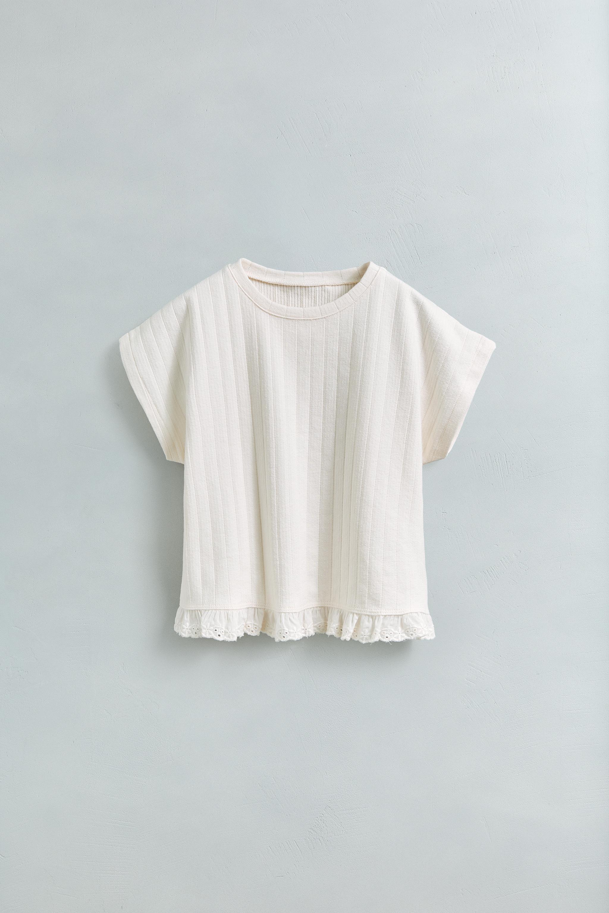 SWISS EMBROIDERY JACQUARD T-SHIRT