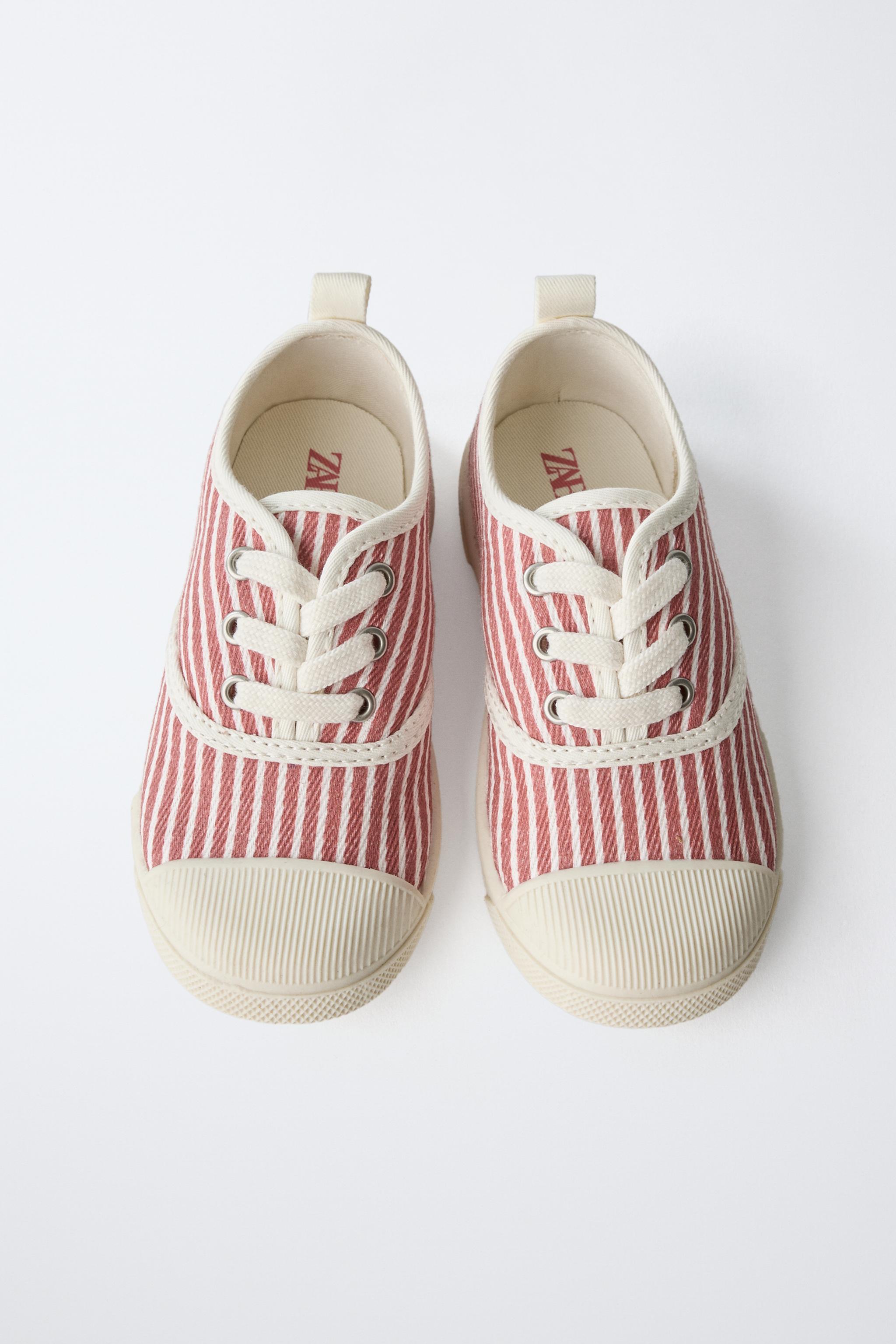 STRIPED COTTON SNEAKERS