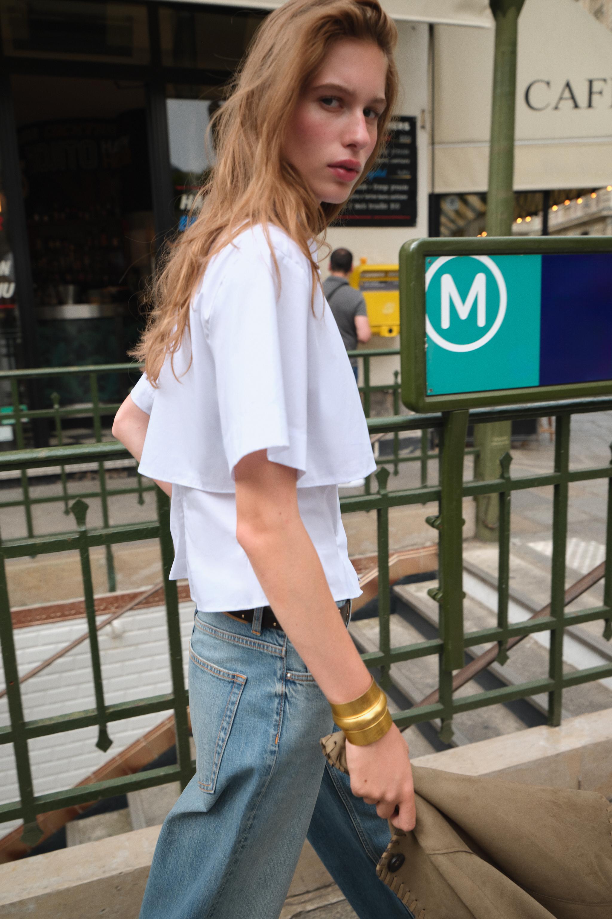 DOUBLE LAYER POPLIN SHIRT