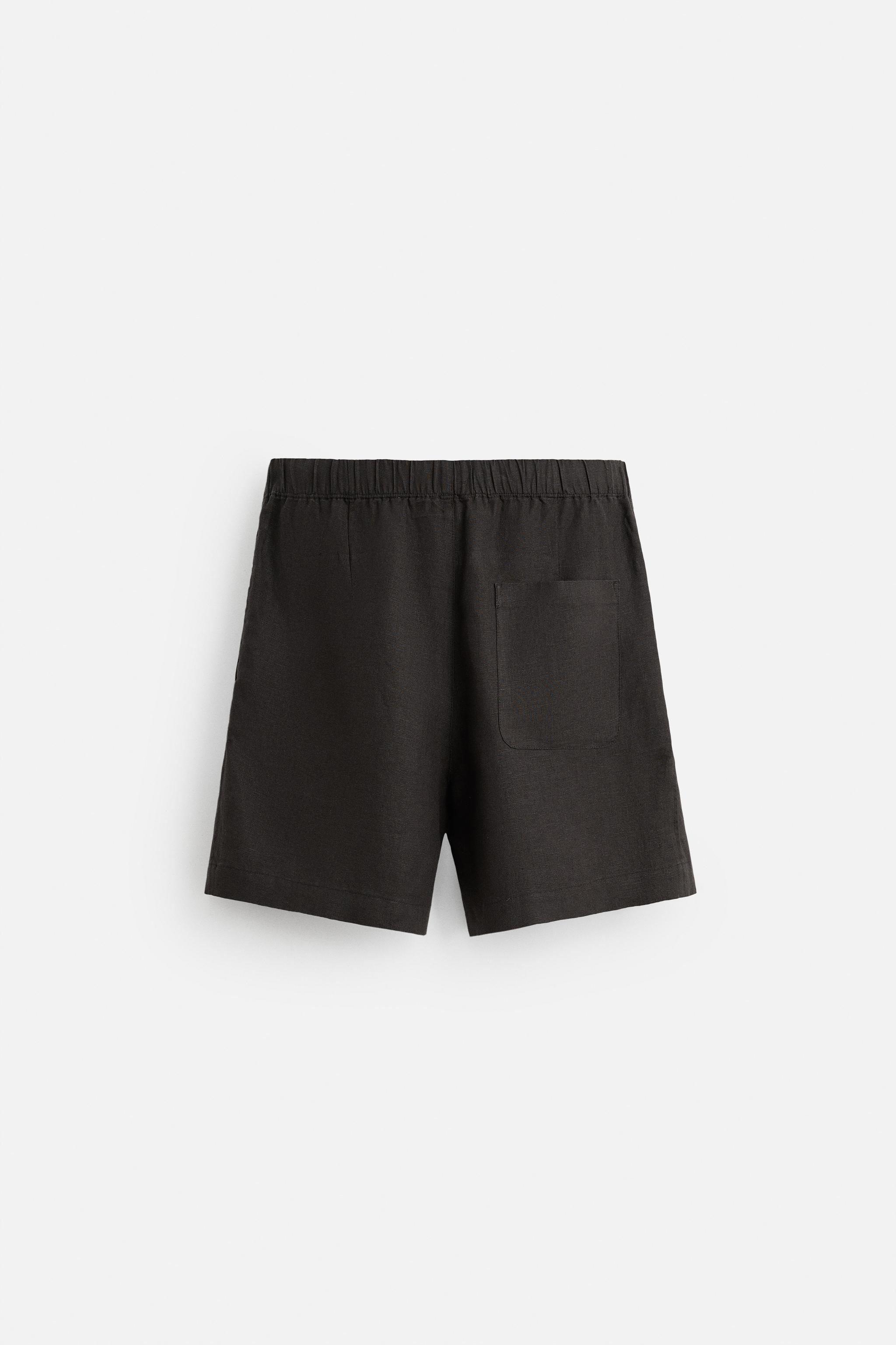100% LINEN BERMUDA SHORTS