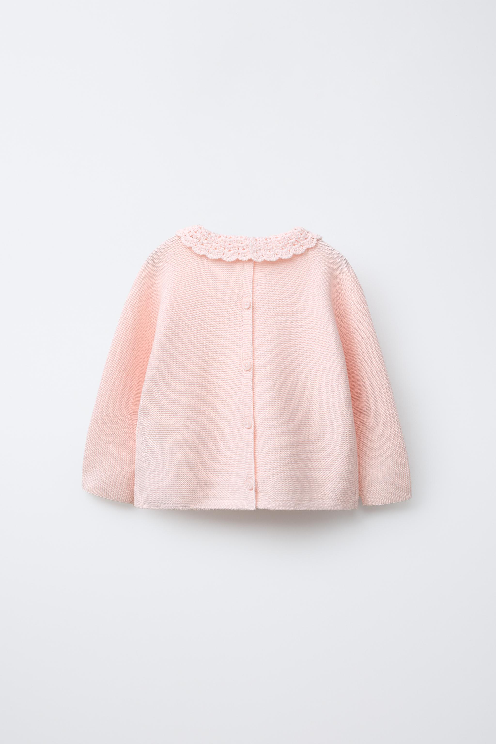 CROCHET KNIT COLLAR KNIT SWEATER