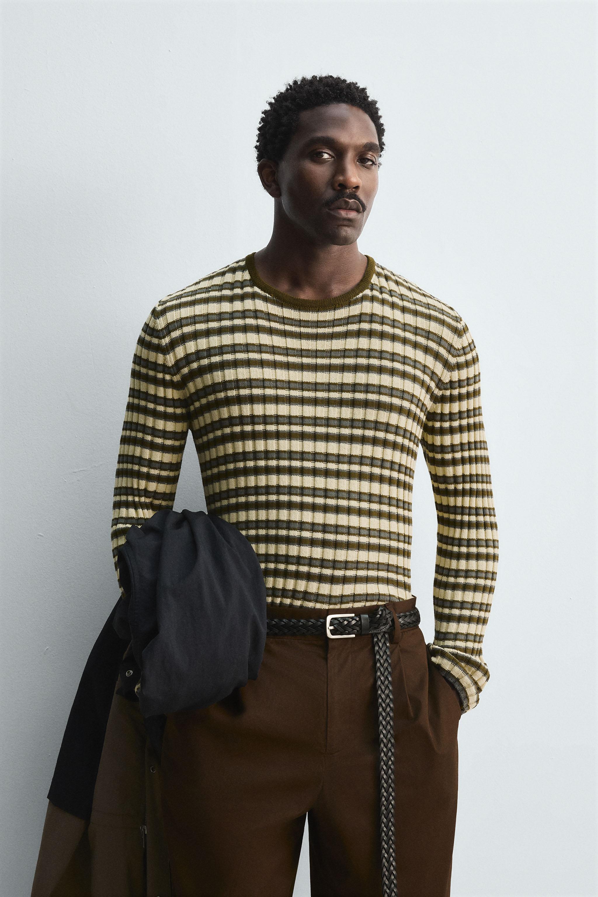 STRIPED JACQUARD SWEATER