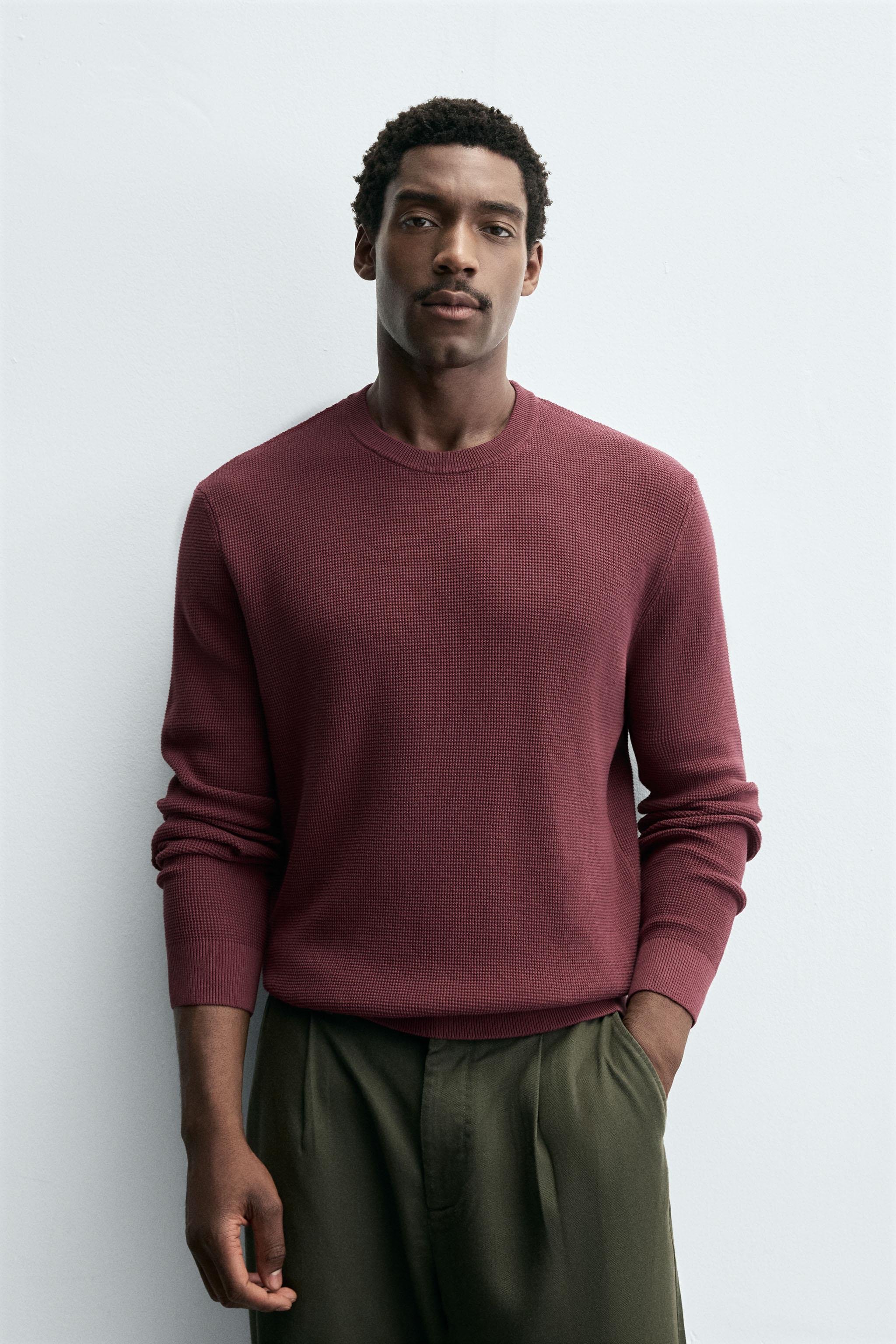 REGULAR FIT TEXTURED SWEATER