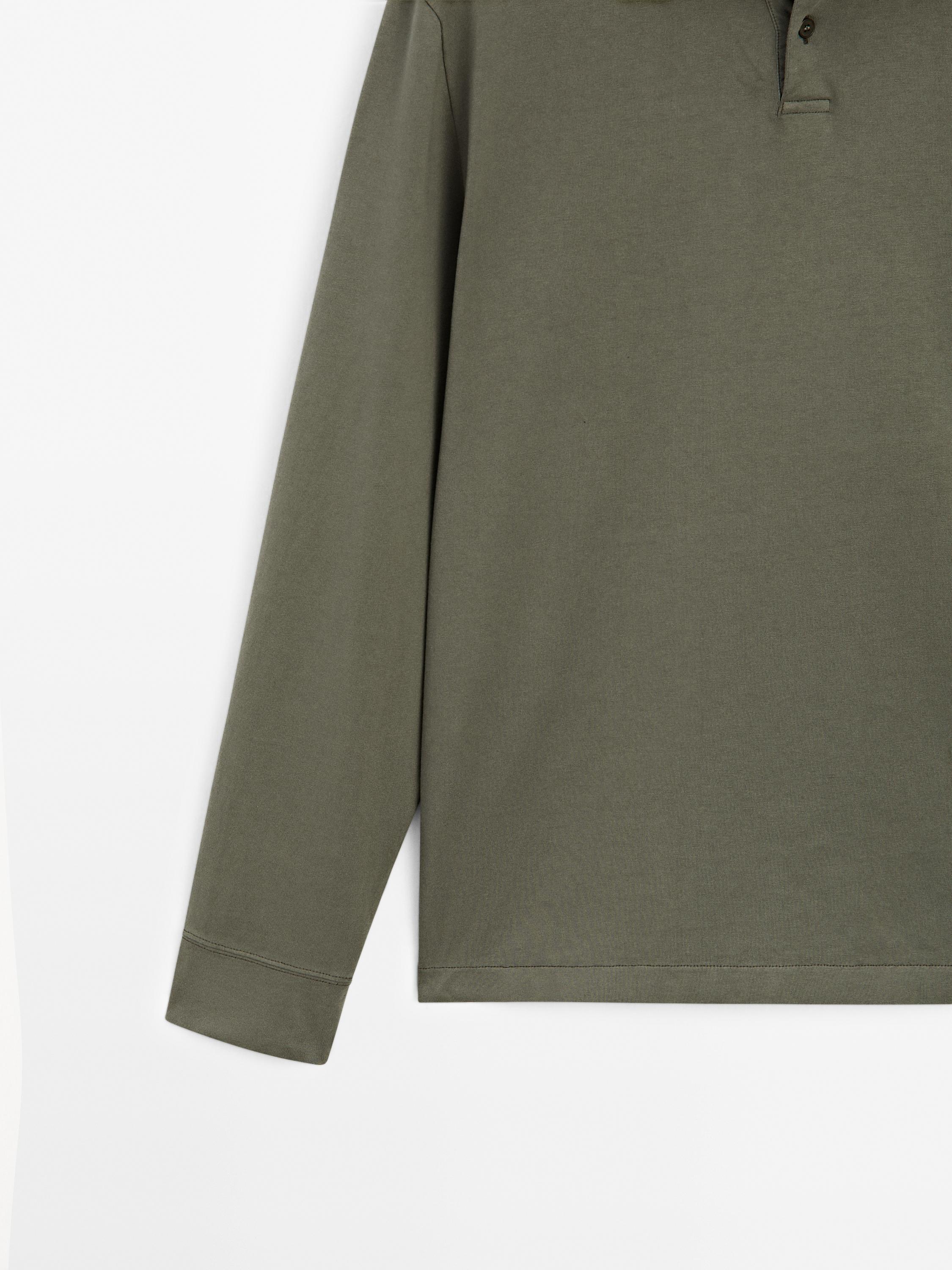 100% cotton distressed-effect polo shirt