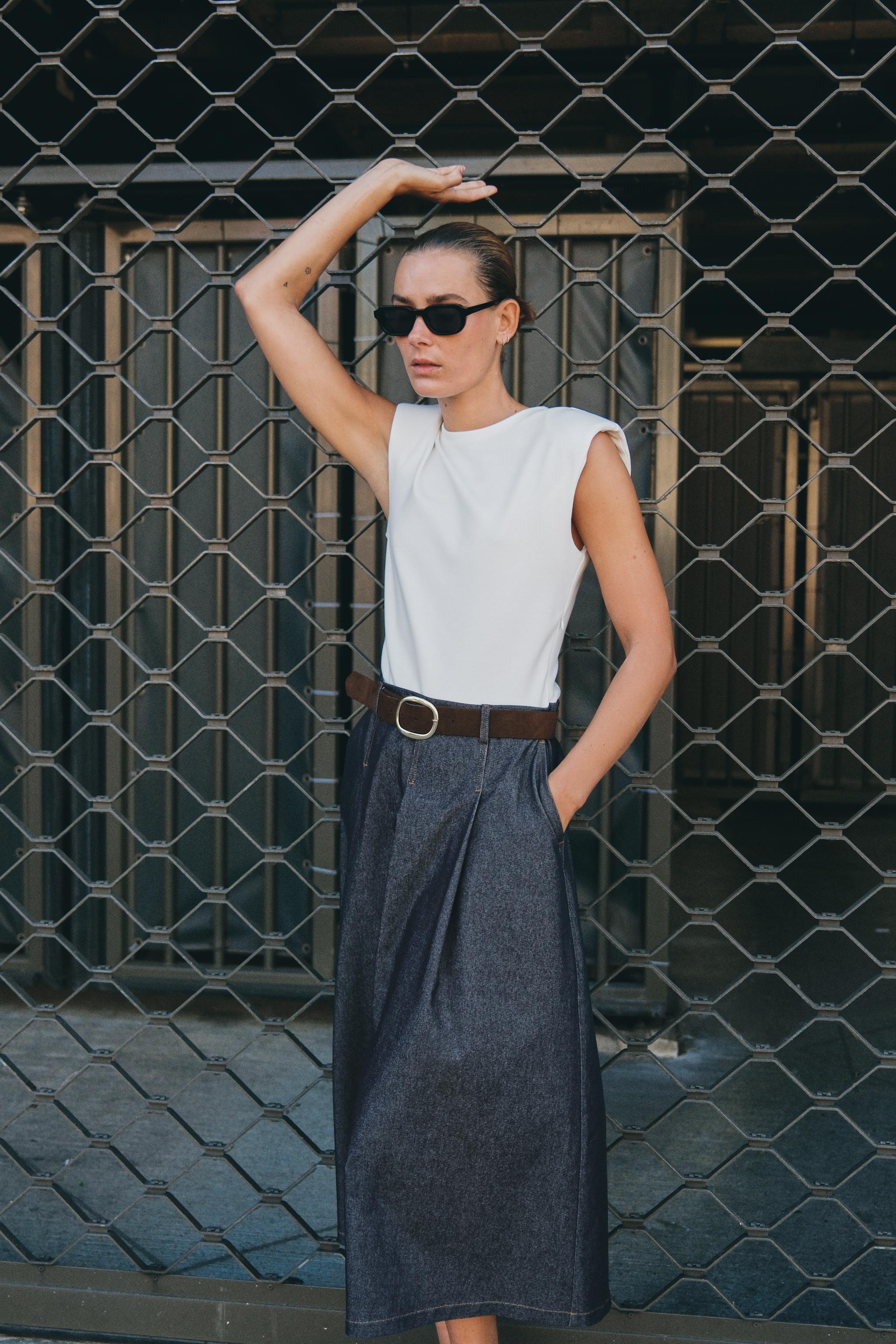 BELTED COMBINATION DRESS