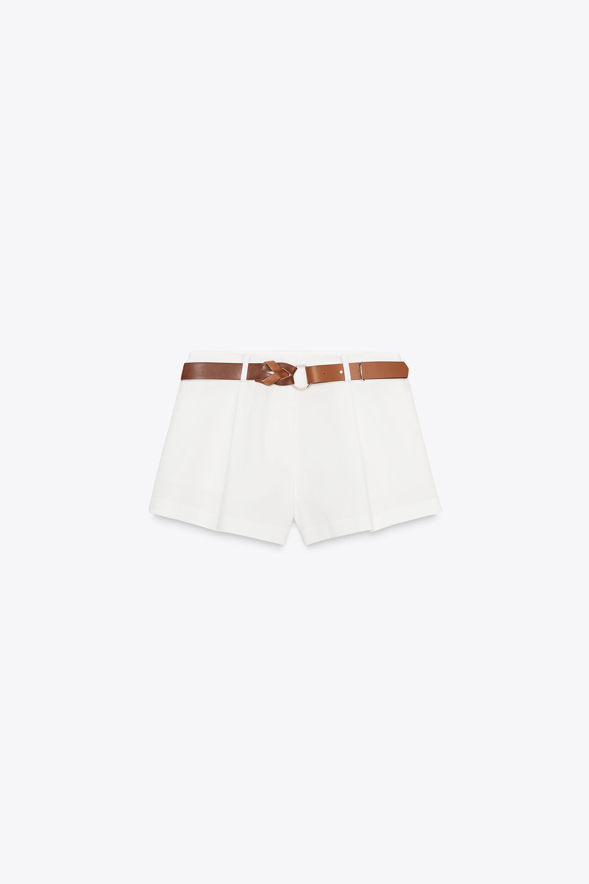 BELTED FLOWY SHORTS