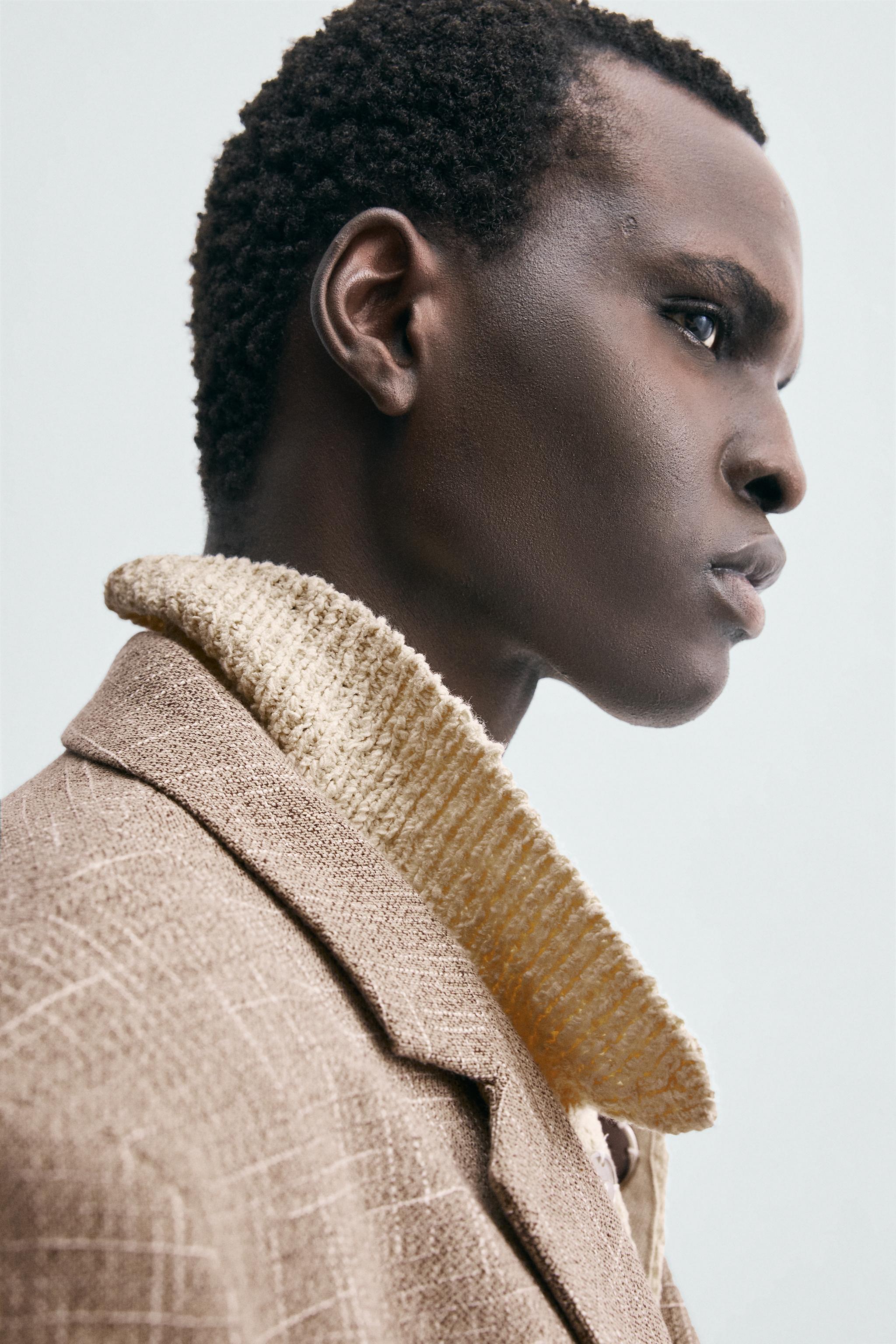 TEXTURED DOUBLE BREASTED BLAZER