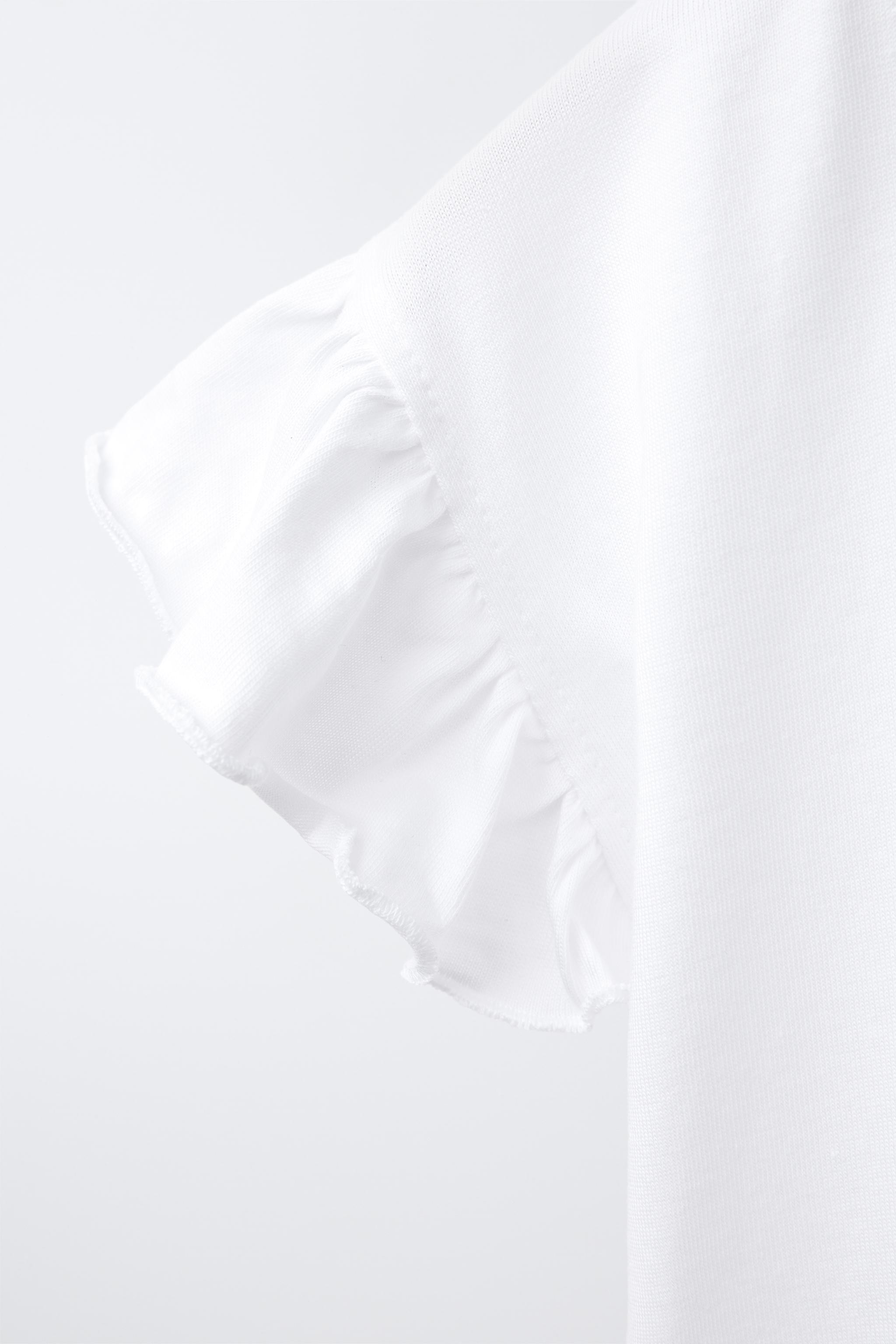 PLAIN RUFFLE T-SHIRT