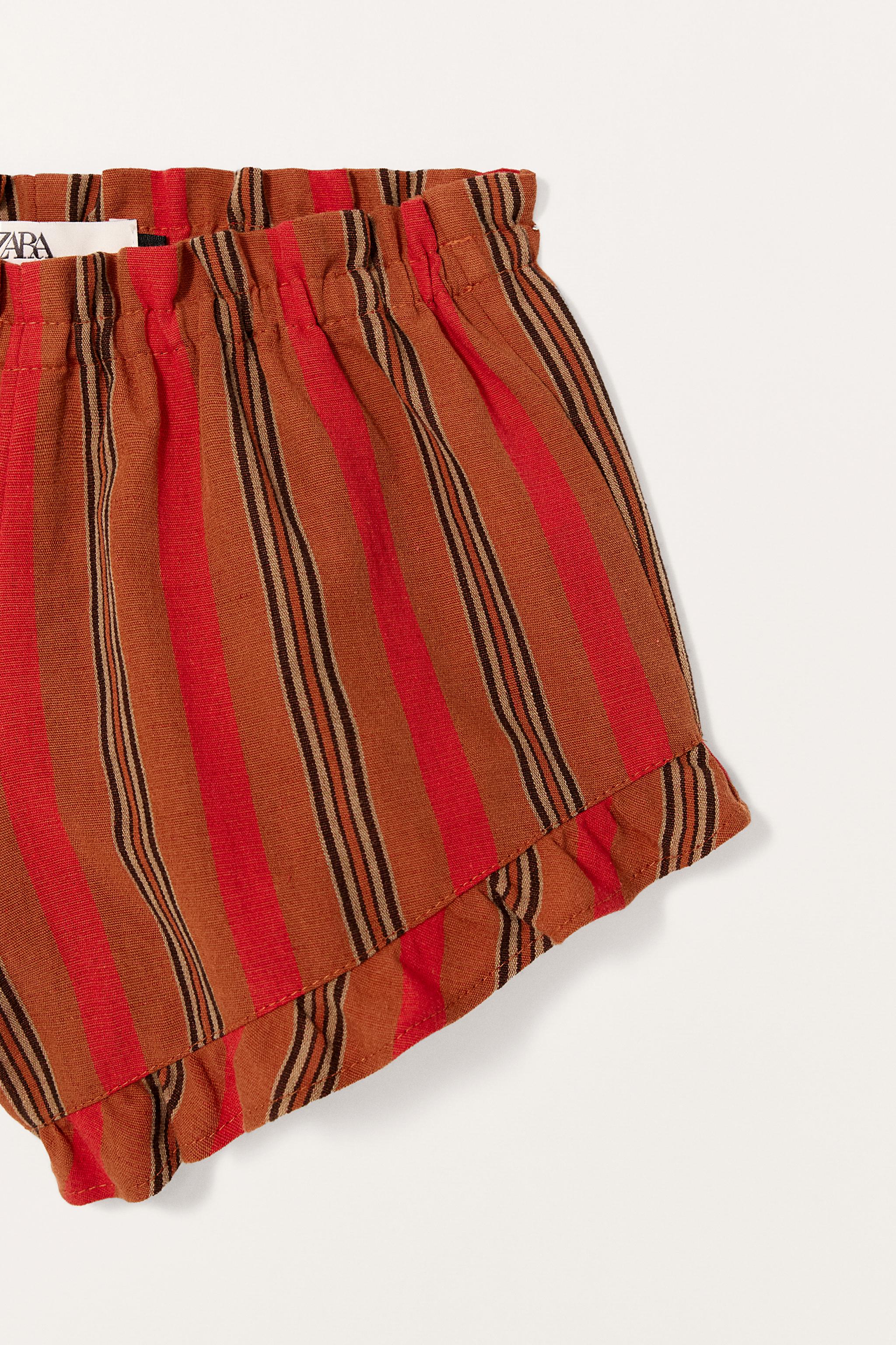 STRIPED RUFFLED SHORTS LIMITED EDITION