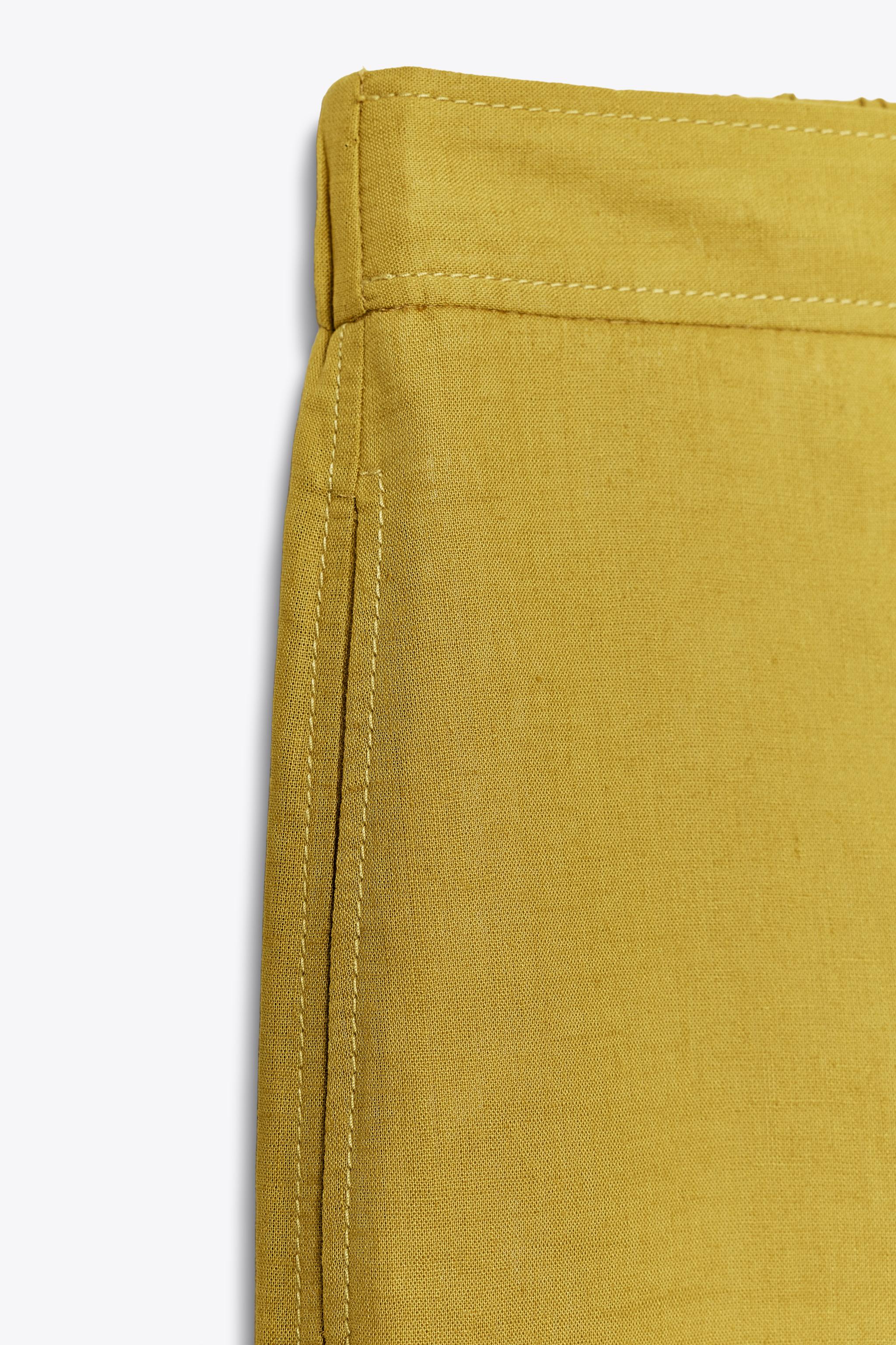 STRAIGHT LEG LINEN PANTS