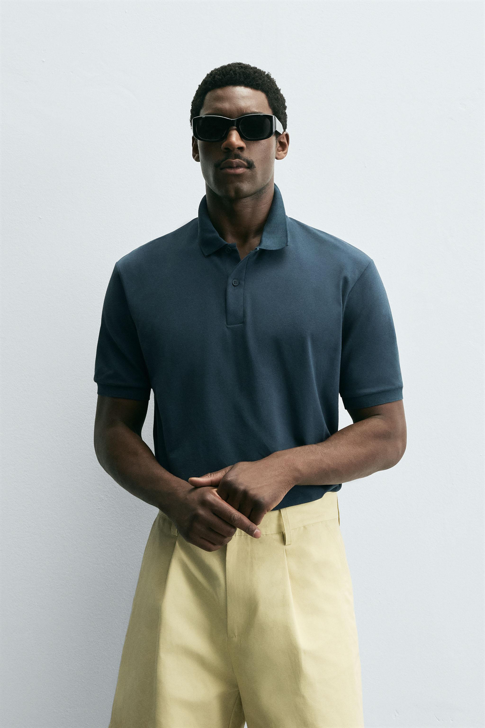 TEXTURED WEAVE PIQUÉ POLO SHIRT