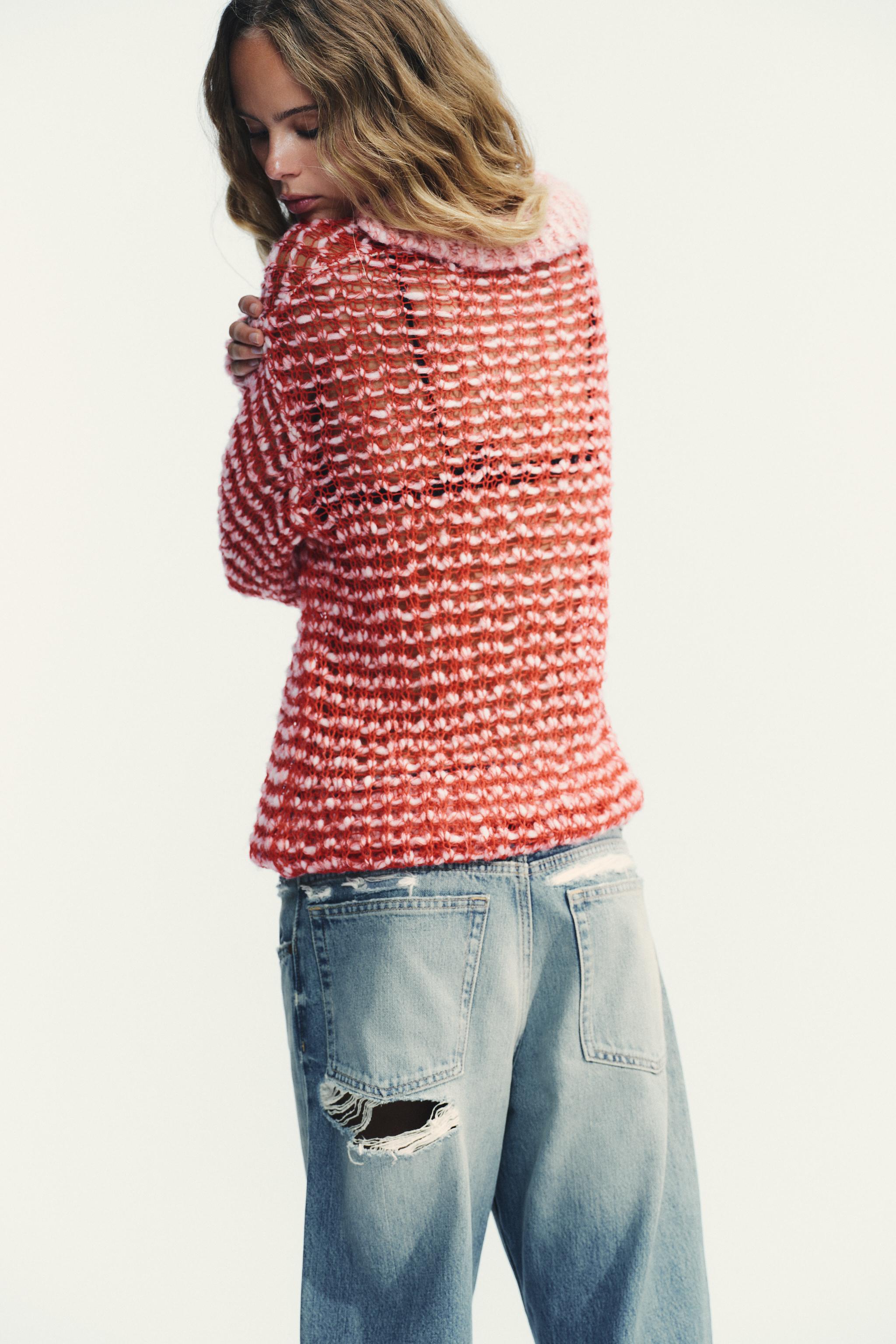 WOOL KNIT POLO COLLAR SWEATER