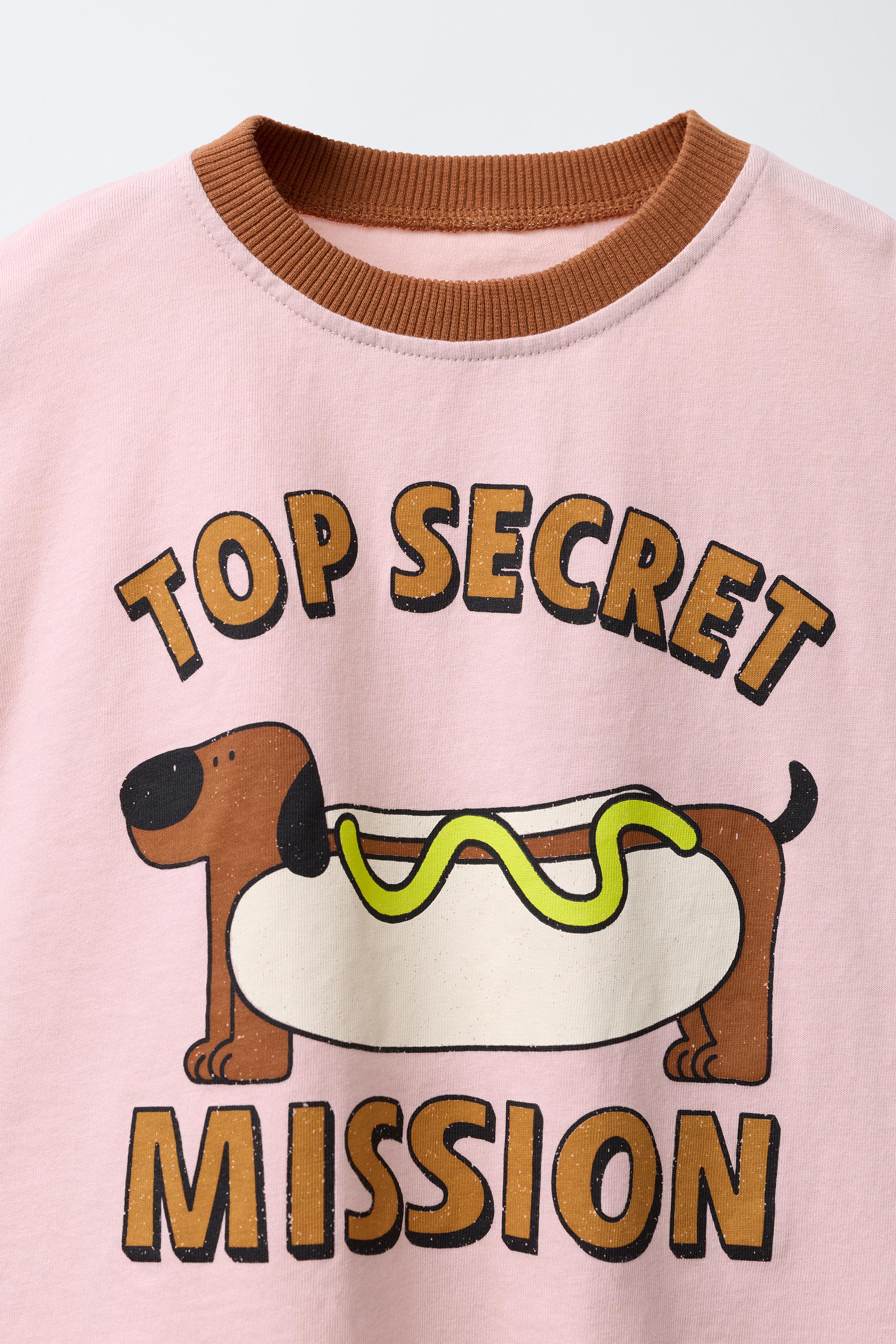 CONTRAST PRINT T-SHIRT