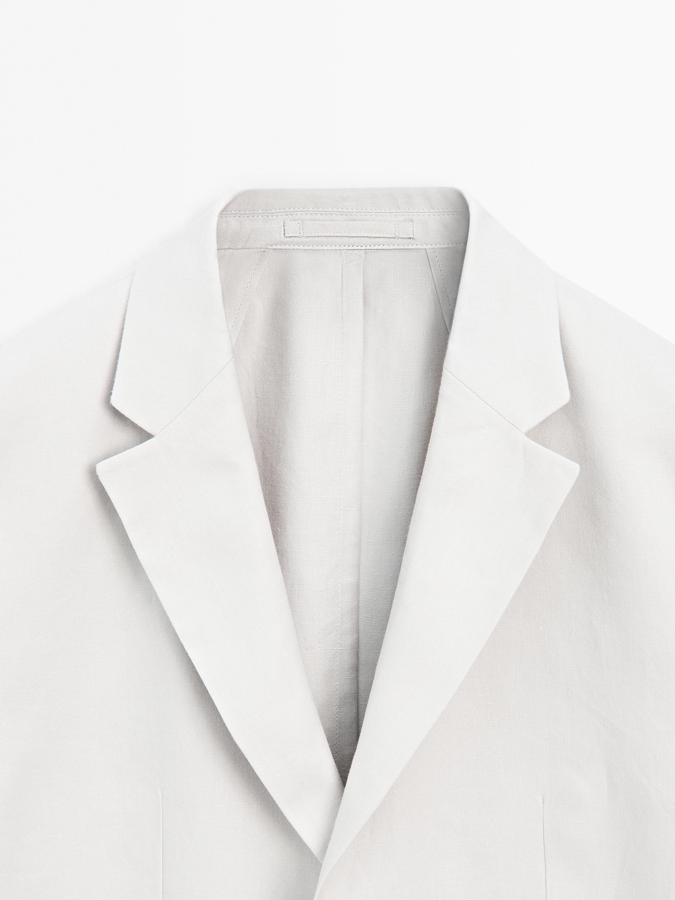 100% linen suit blazer