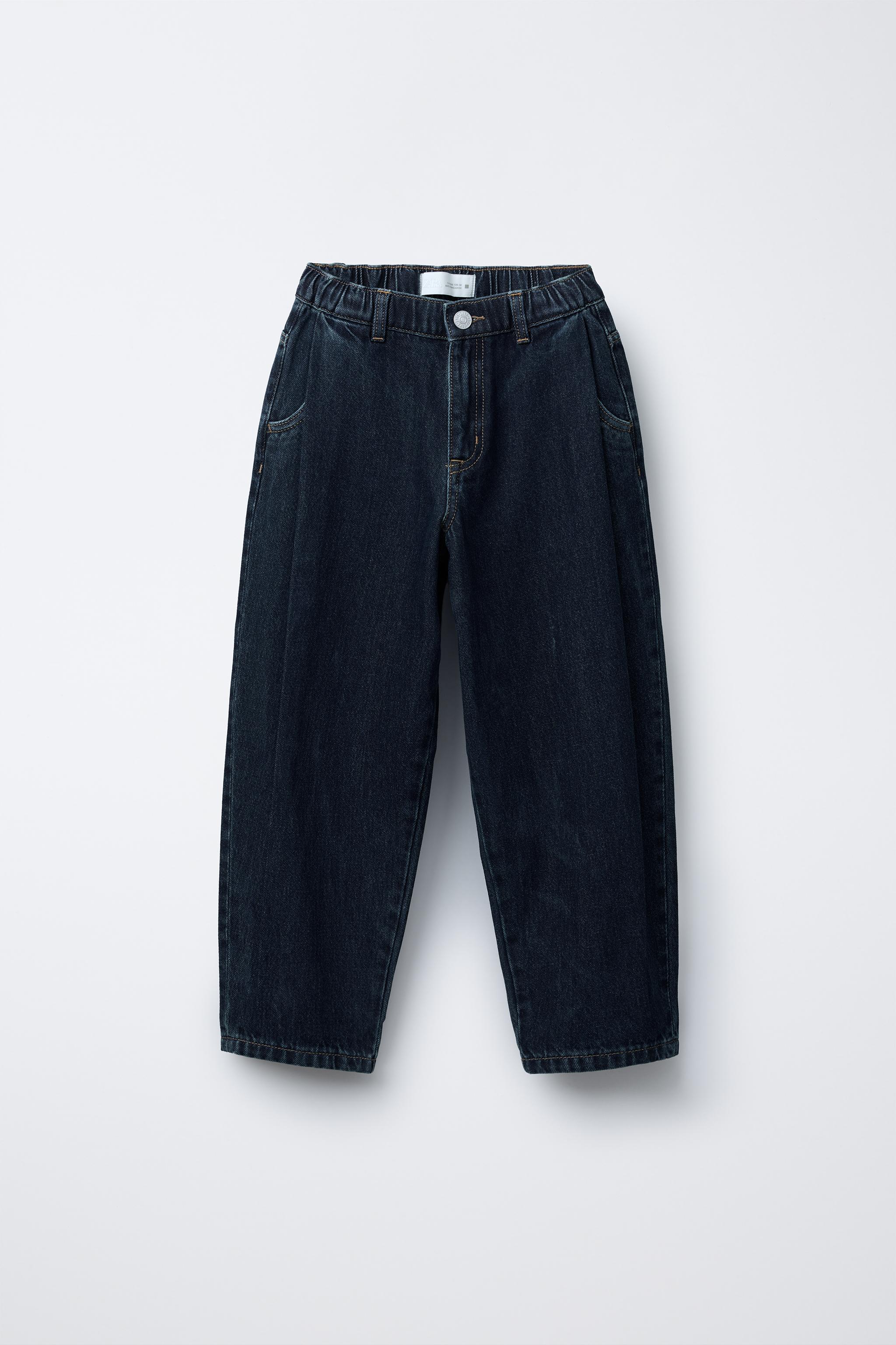 PLEATED BALLOON DENIM PANTS