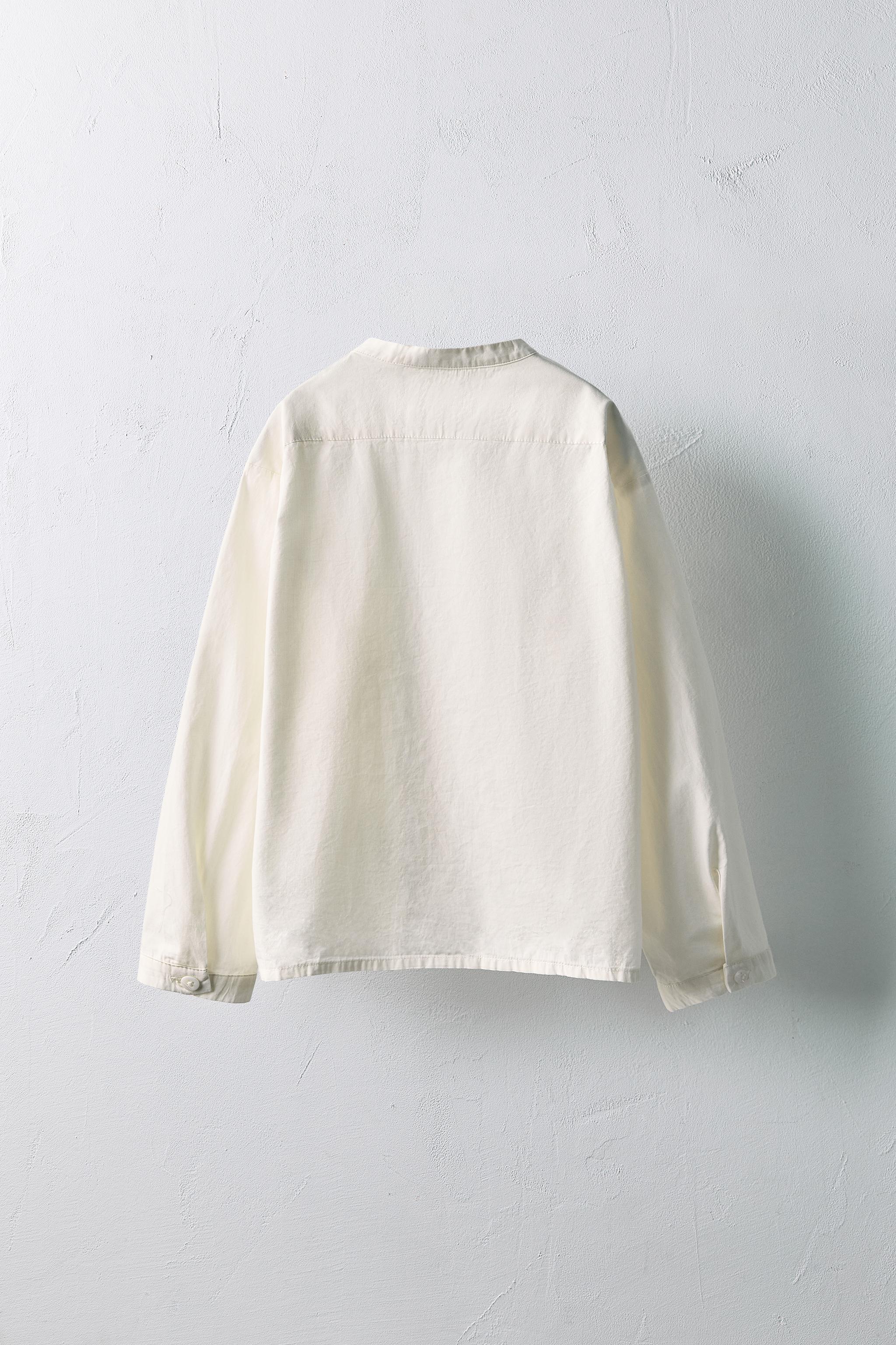 6-10 YEARS/ LIMITED EDITION MANDARIN COLLAR POPLIN SHIRT