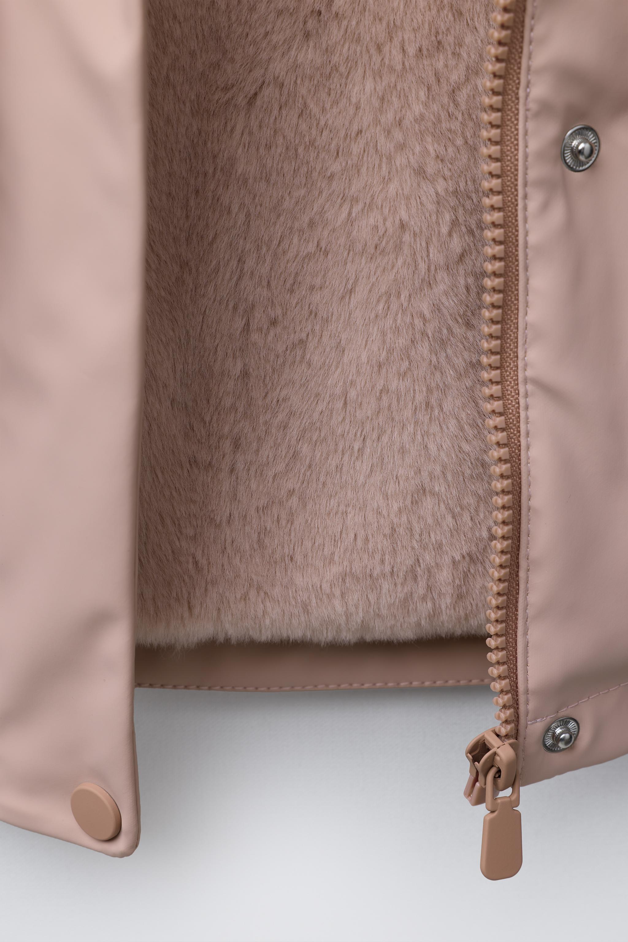 WATER REPELLENT COATED FUR EFFECT JACKET