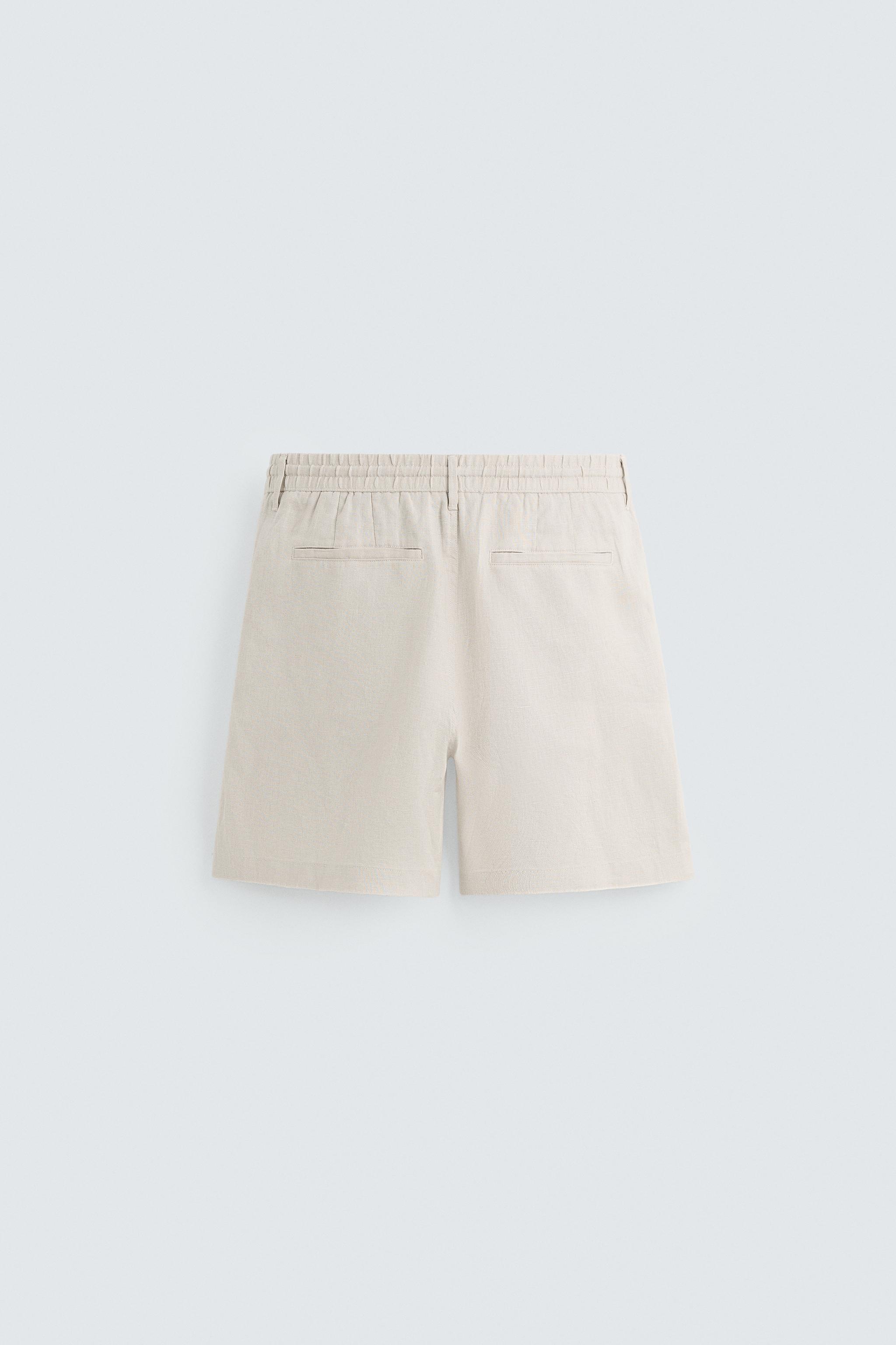 100% LINEN SHORTS