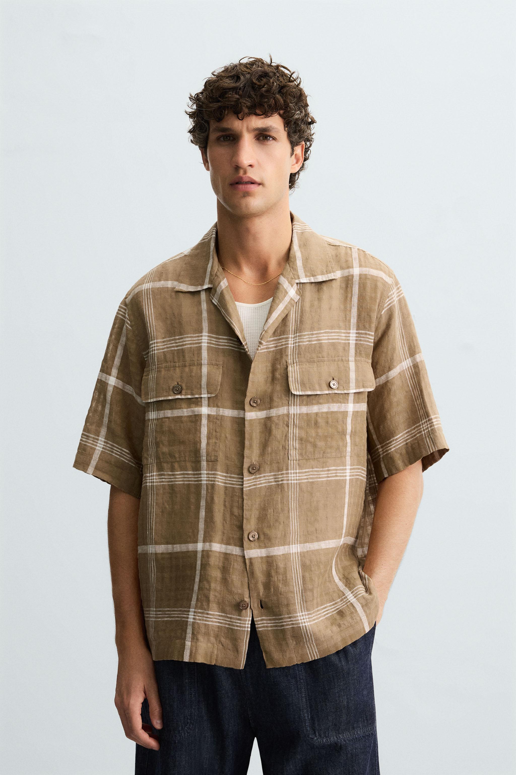 PLAID LINEN - COTTON SHIRT