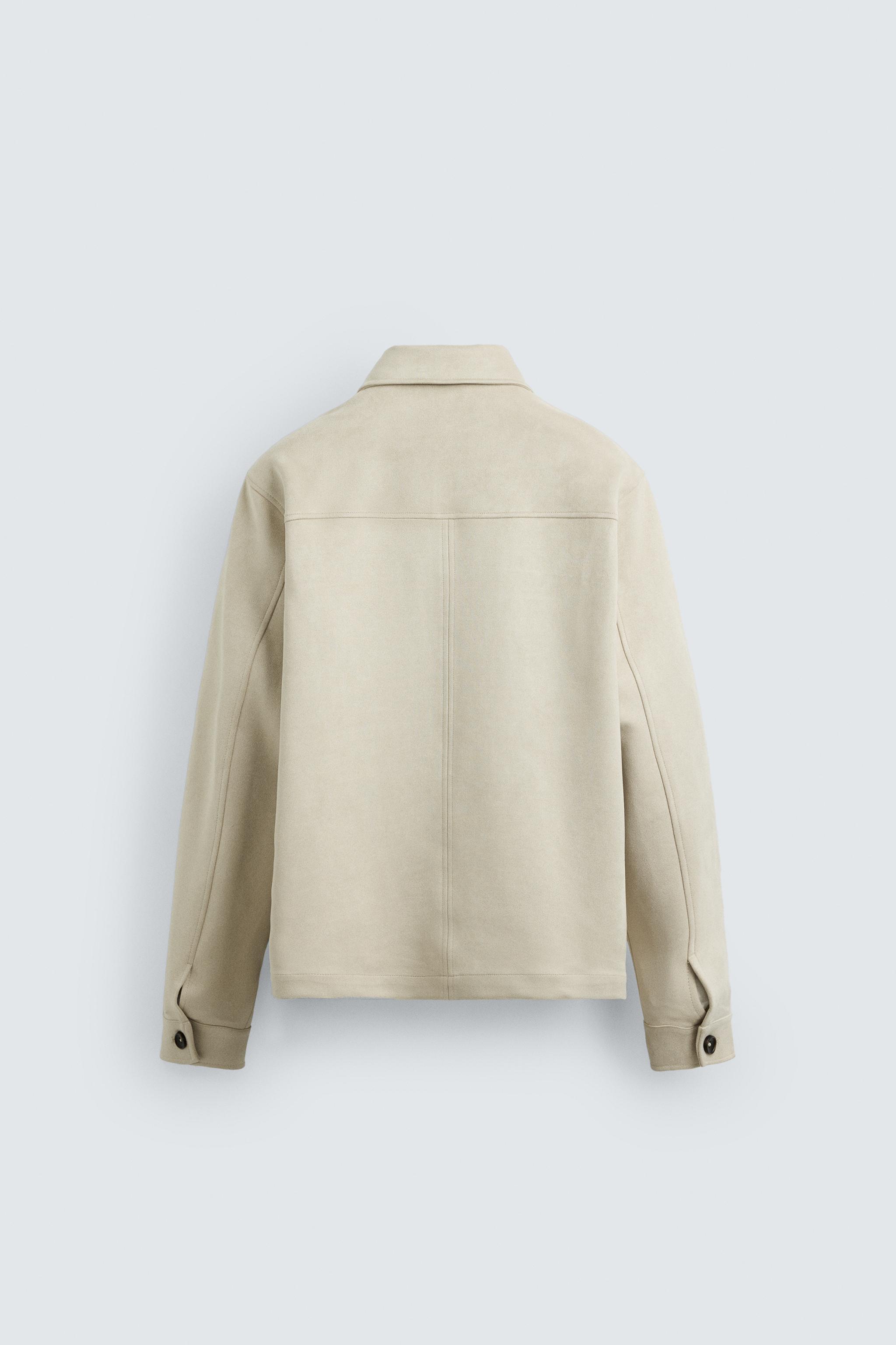 FAUX SUEDE OVERSHIRT