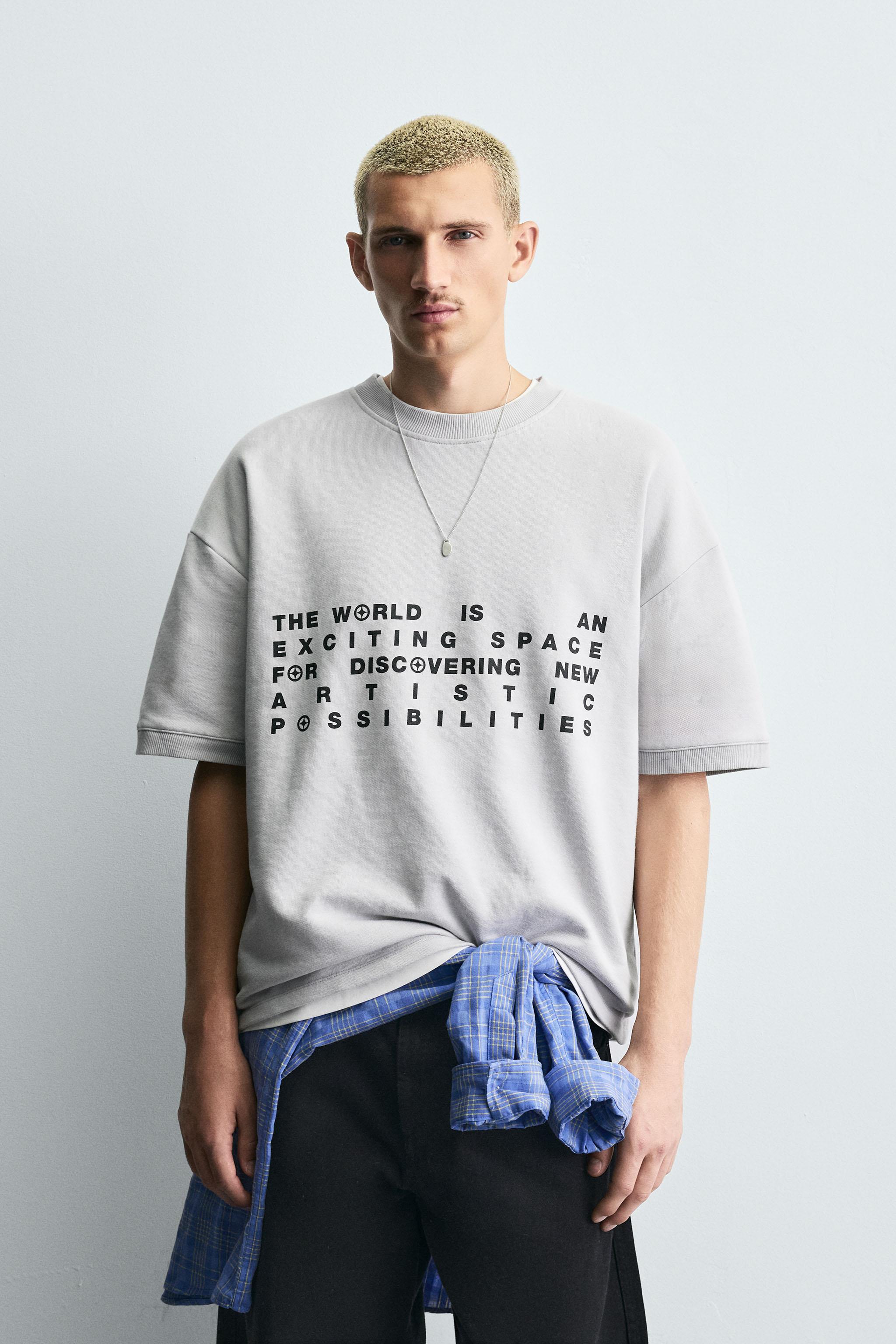 COMBINATION PRINT SWEATSHIRT