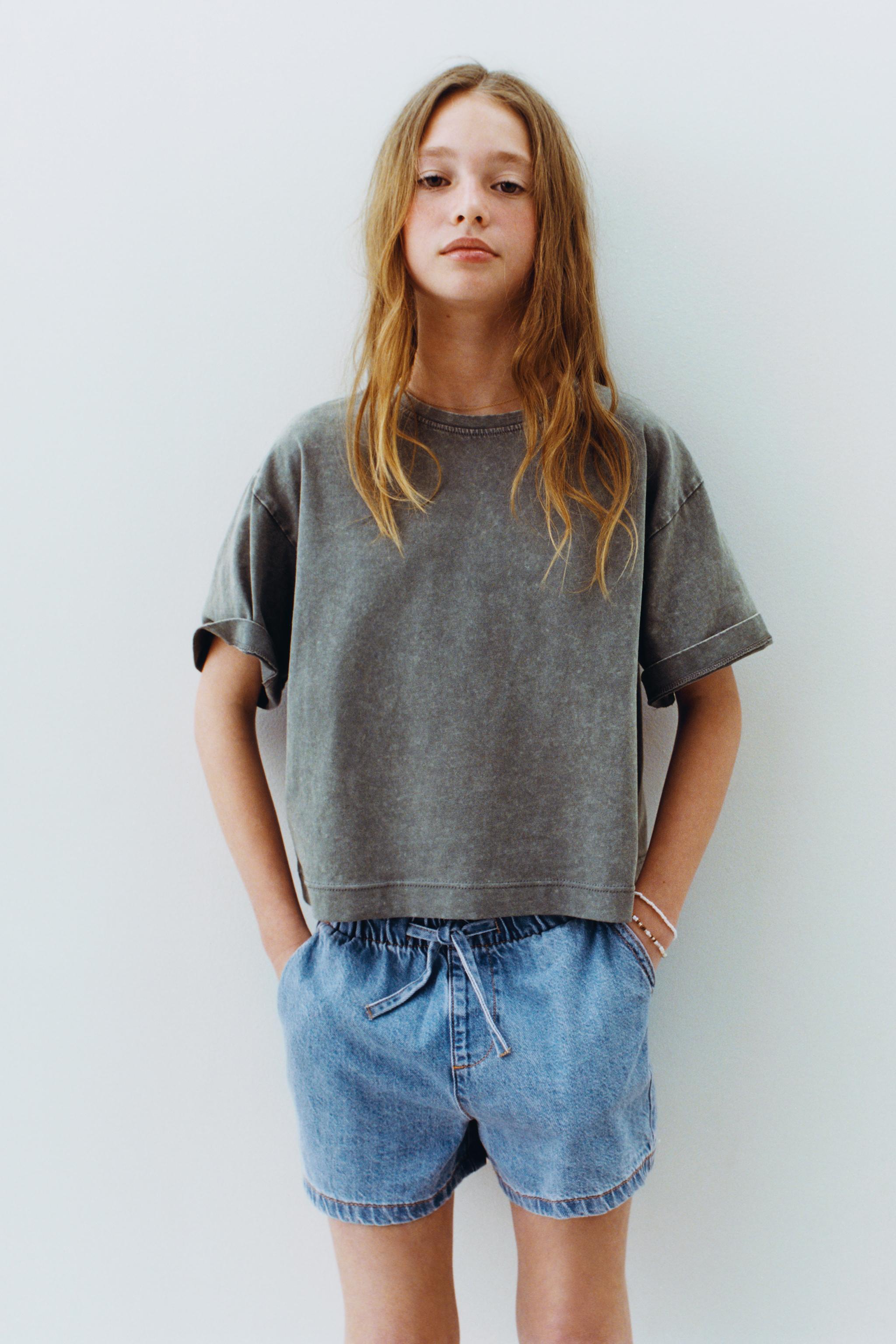 ELASTIC DENIM SHORTS