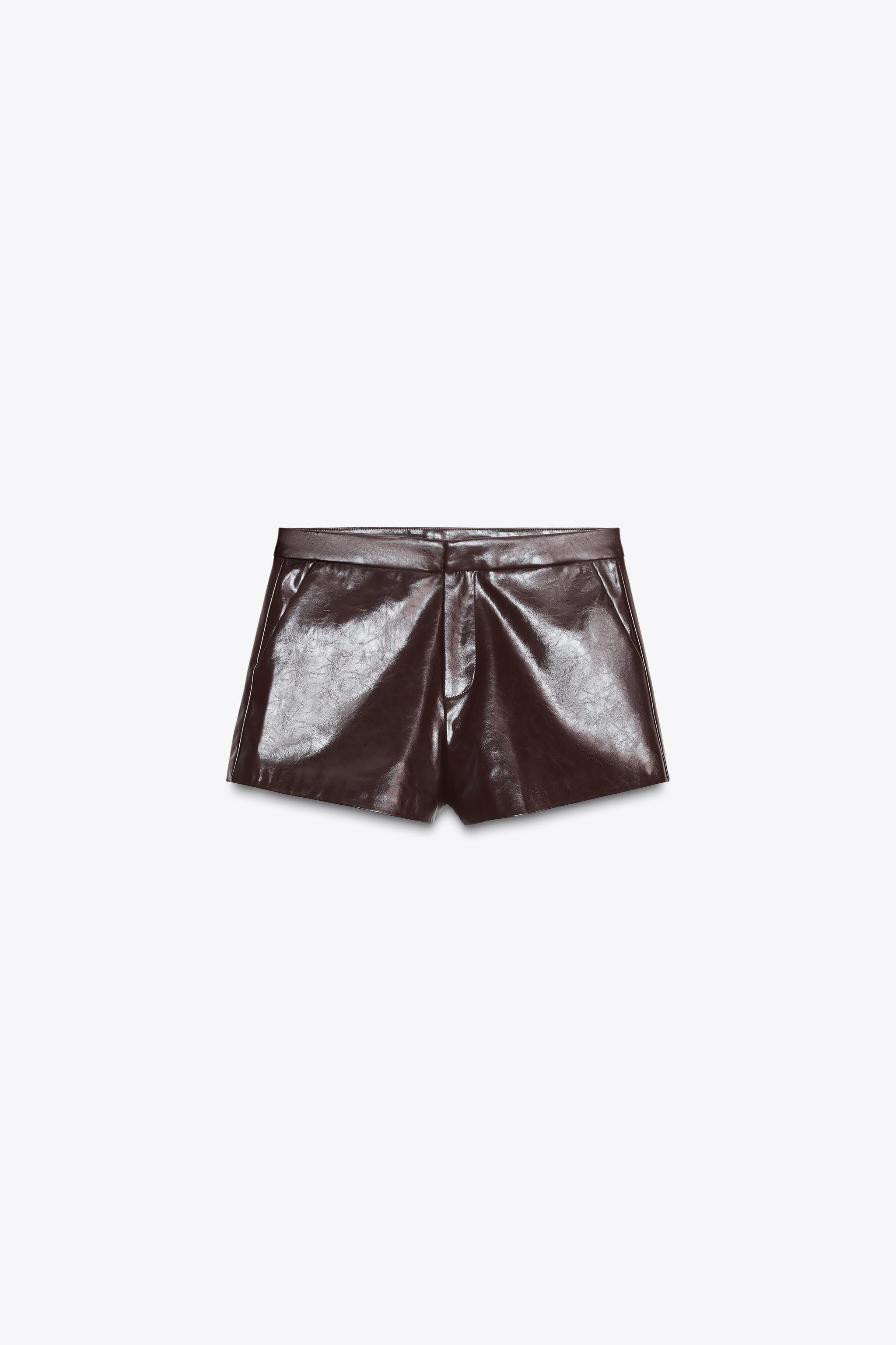 FAUX LEATHER SHORTS