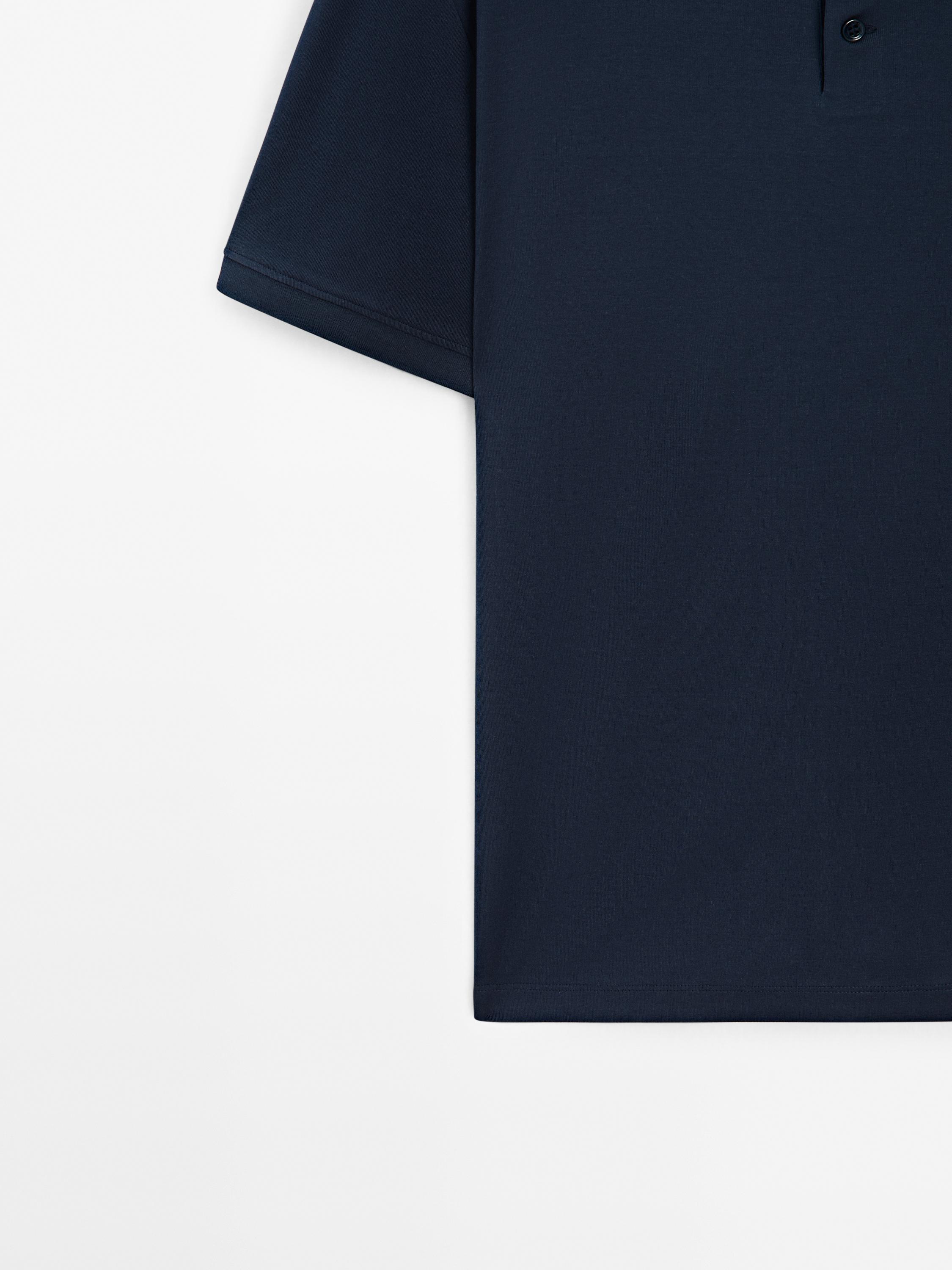 Short sleeve polo shirt with collar detail