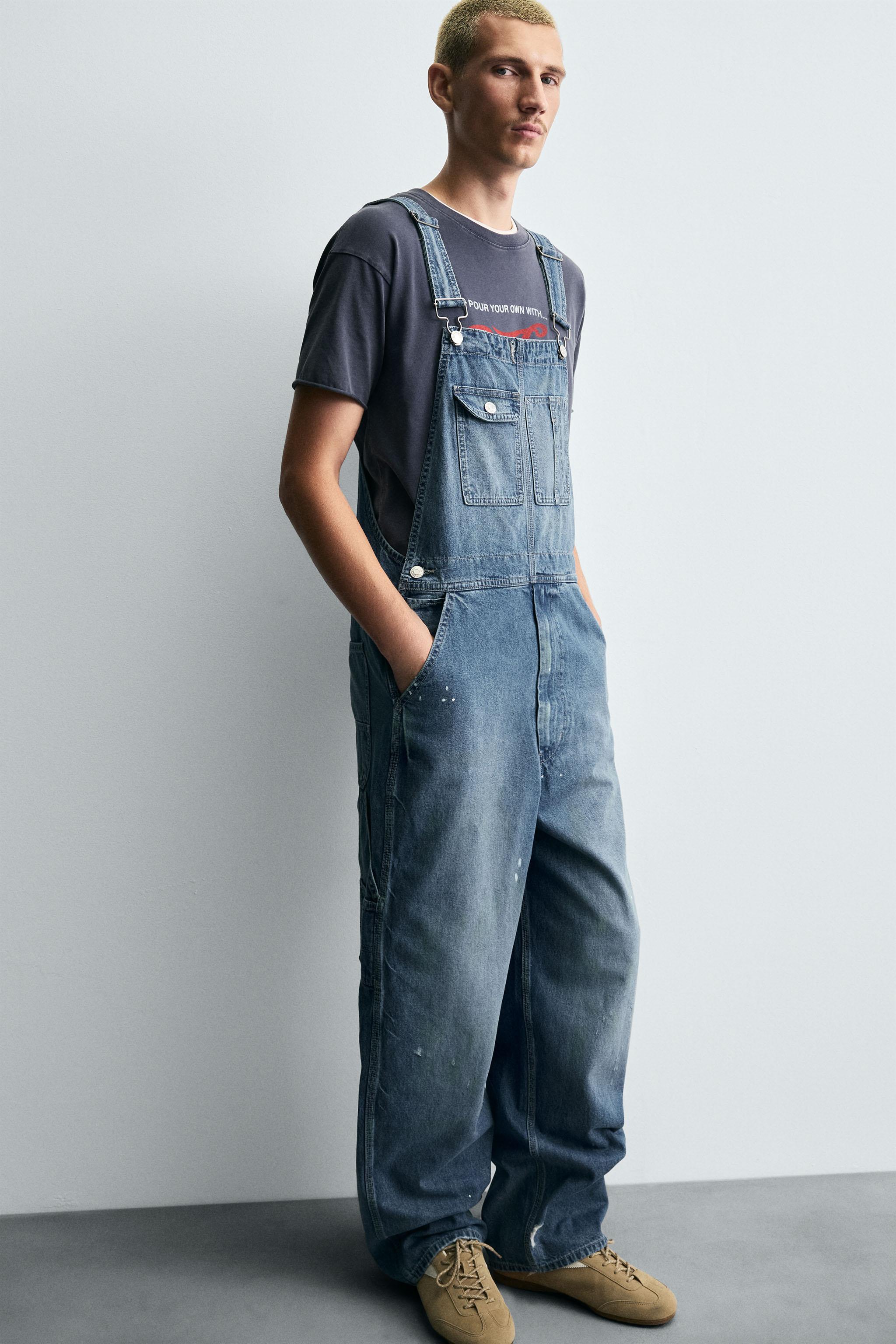 BAGGY FIT DENIM OVERALLS