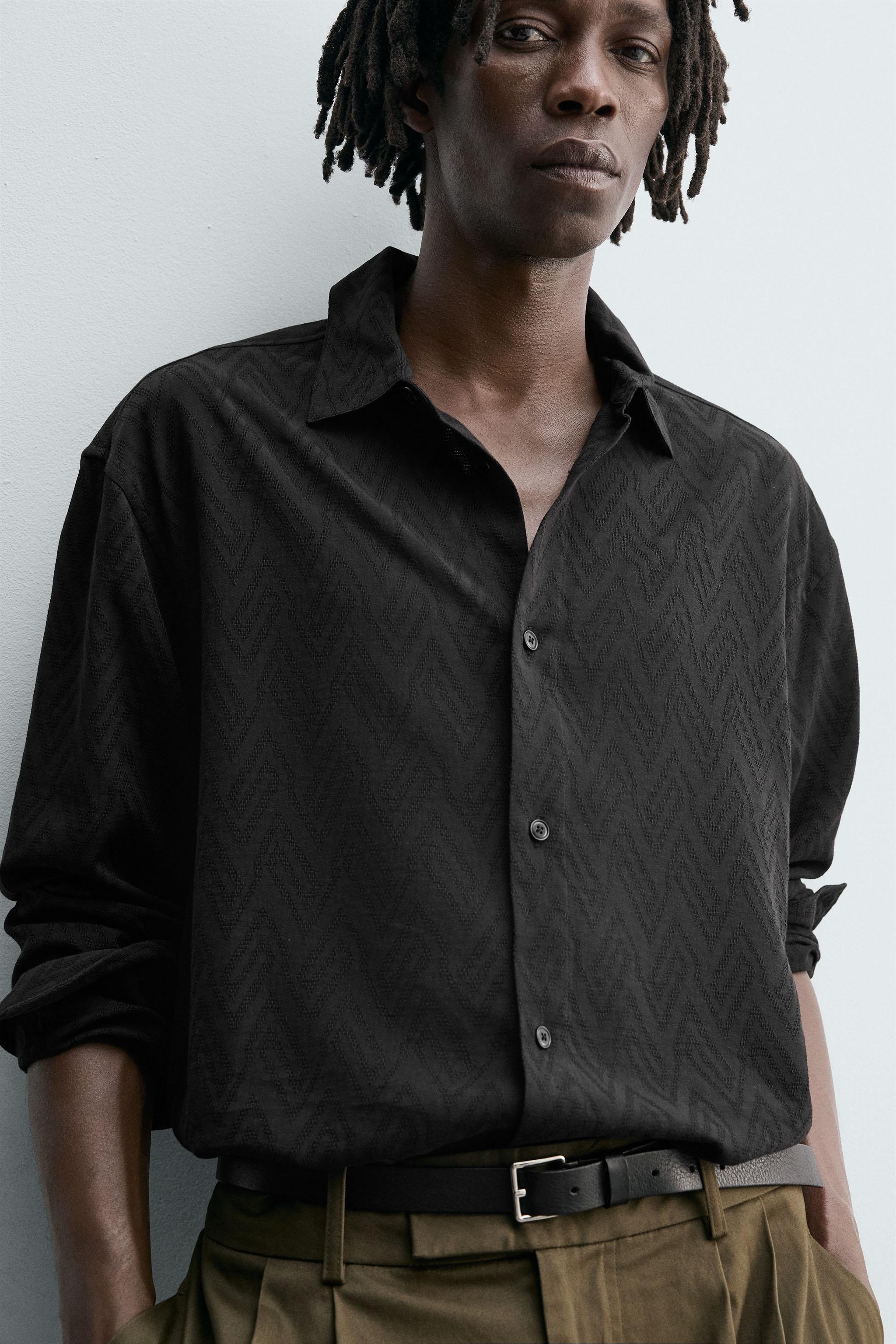 GEOMETRIC JACQUARD SHIRT