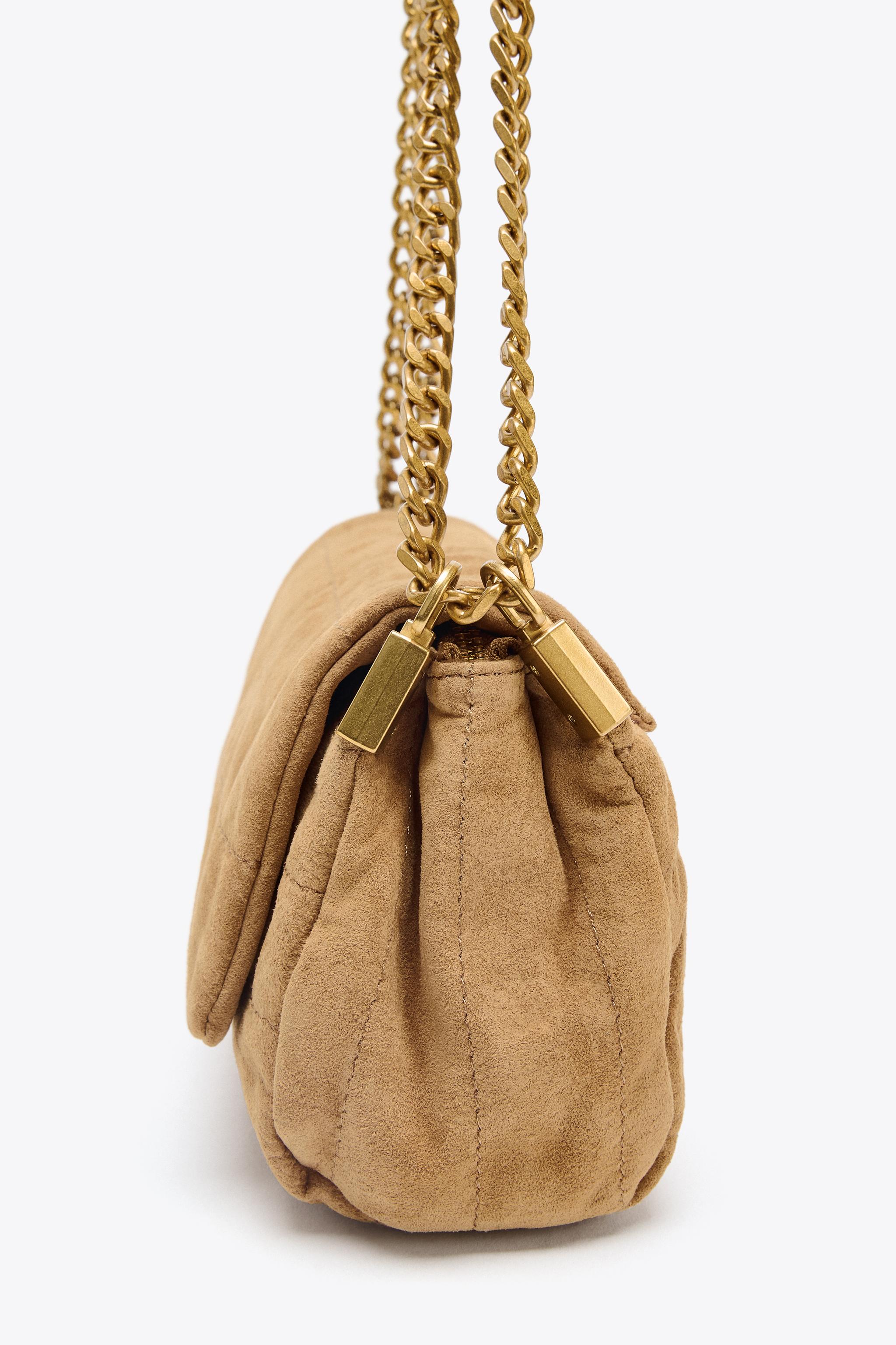 SPLIT LEATHER SHOULDER BAG