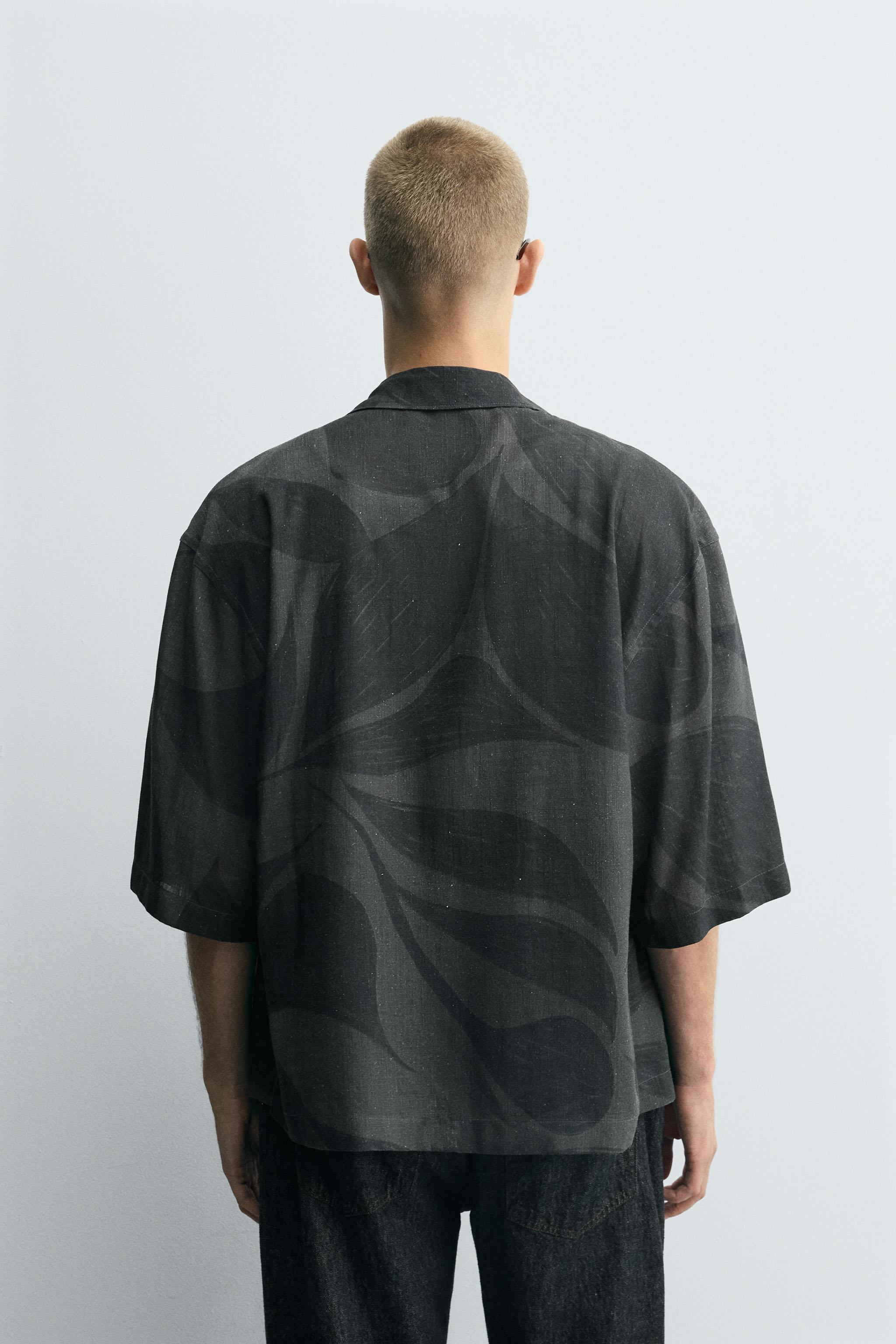 VISCOSE-LINEN SHIRT