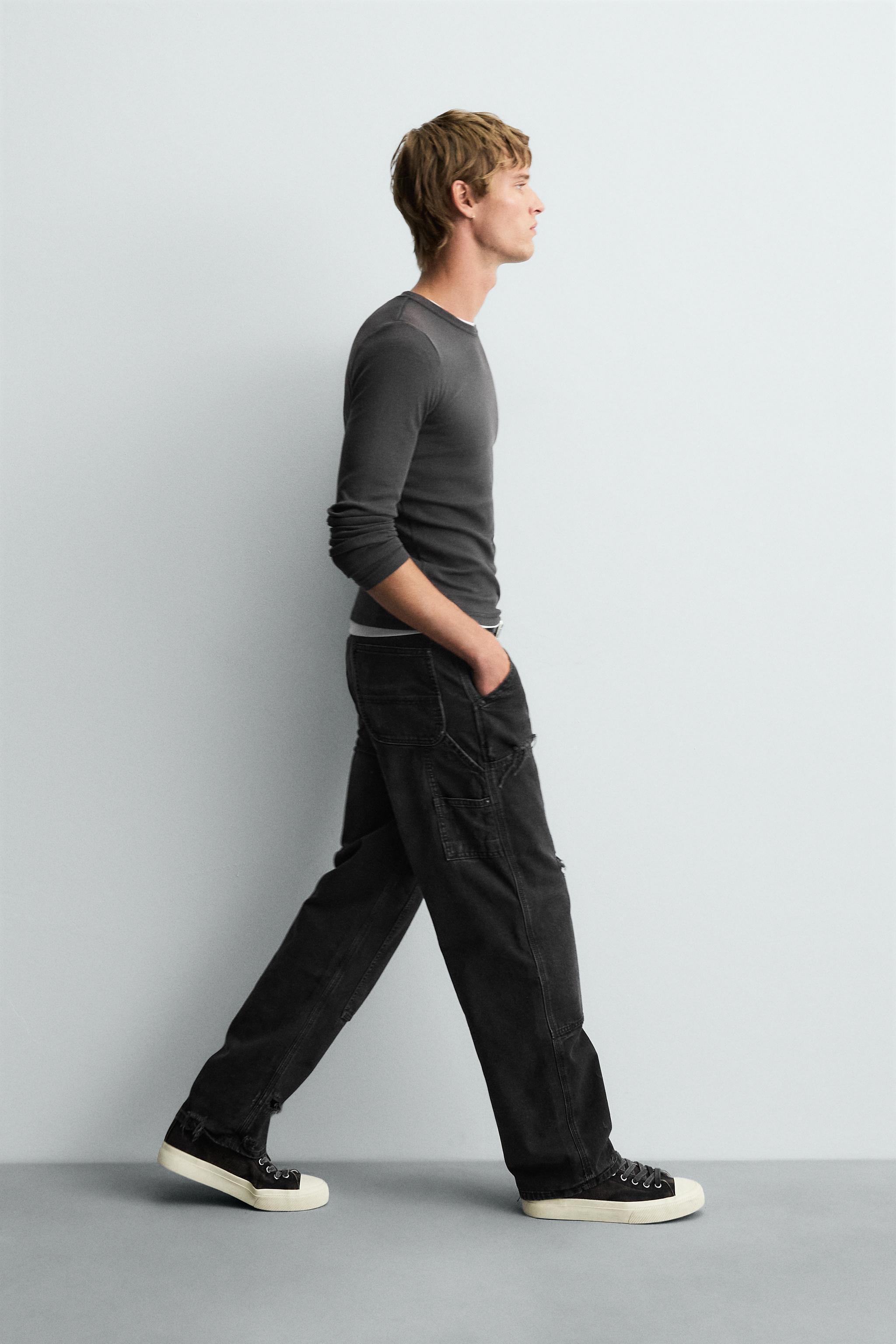 WASHED EFFECT CARPENTER JEANS