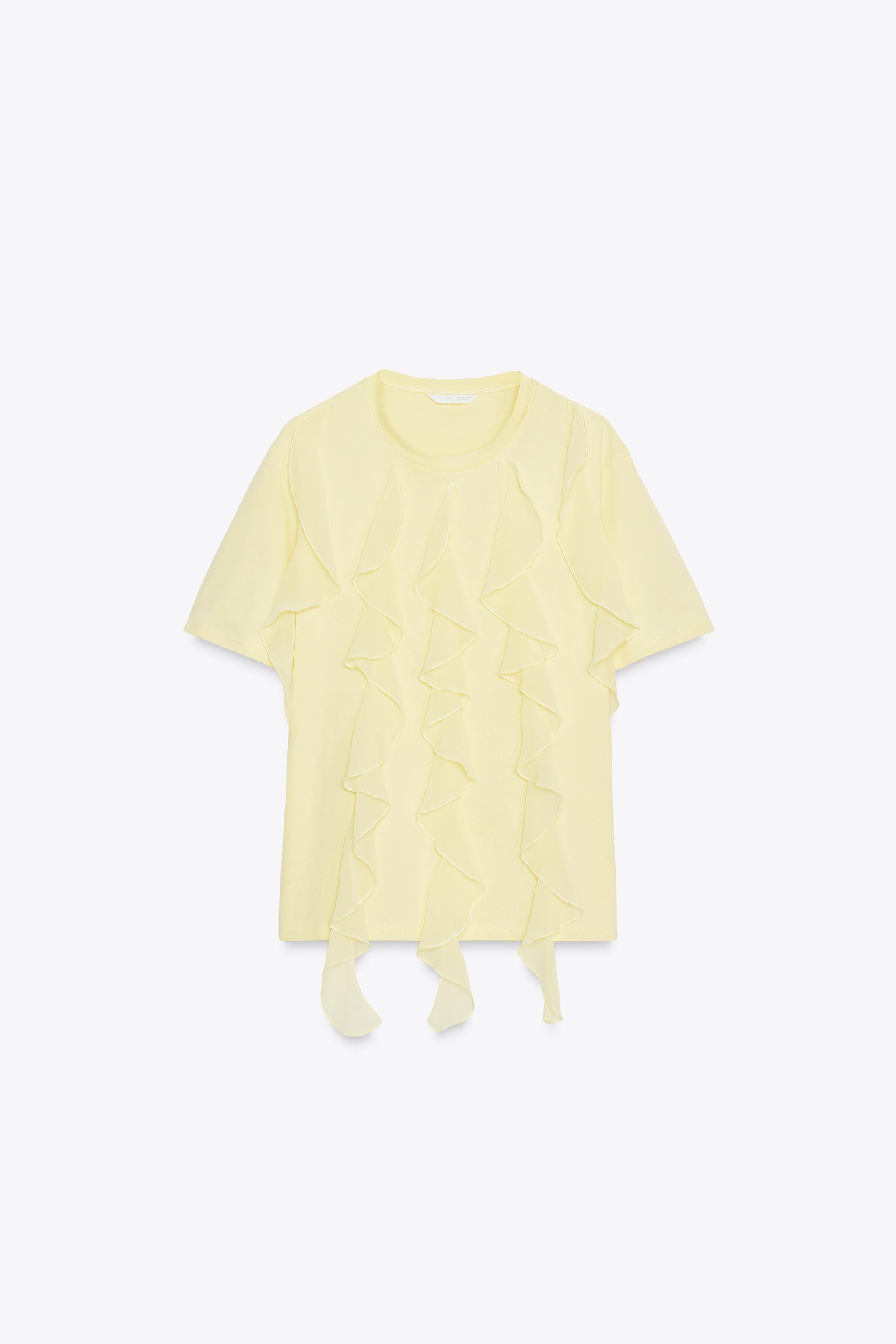 FRONT RUFFLE T-SHIRT