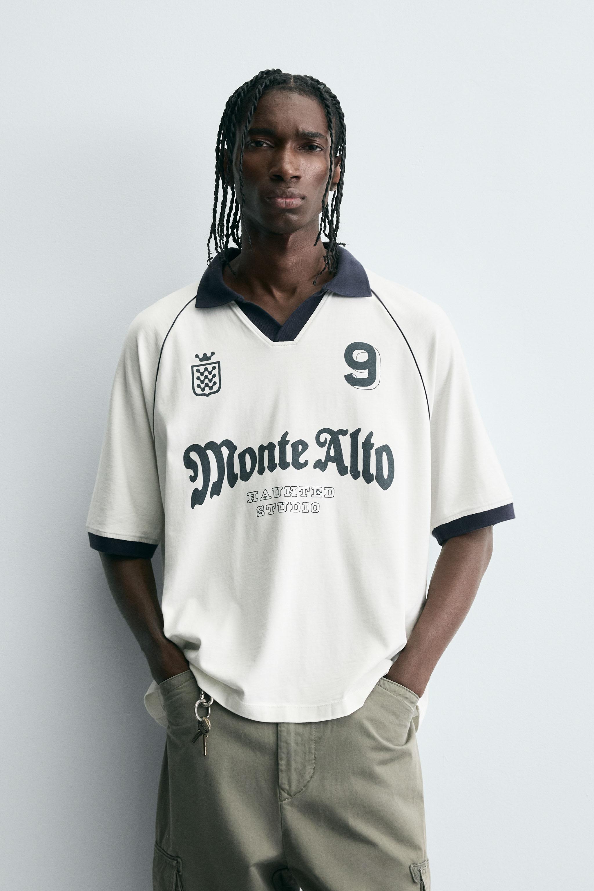 RETRO SOCCER PRINTED POLO SHIRT