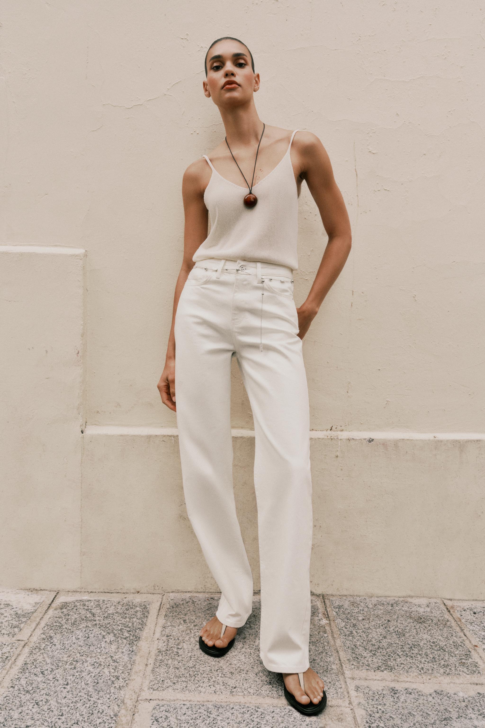 Z1975 PEARLESCENT BELTED JEANS