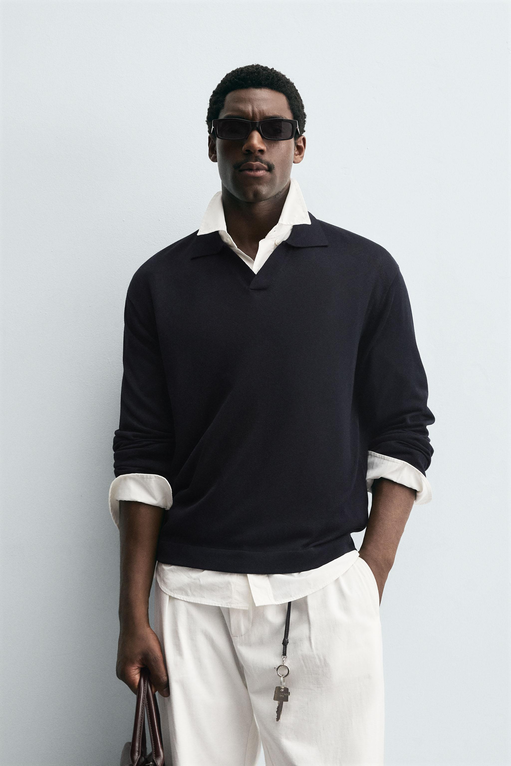 TEXTURED KNIT POLO SHIRT