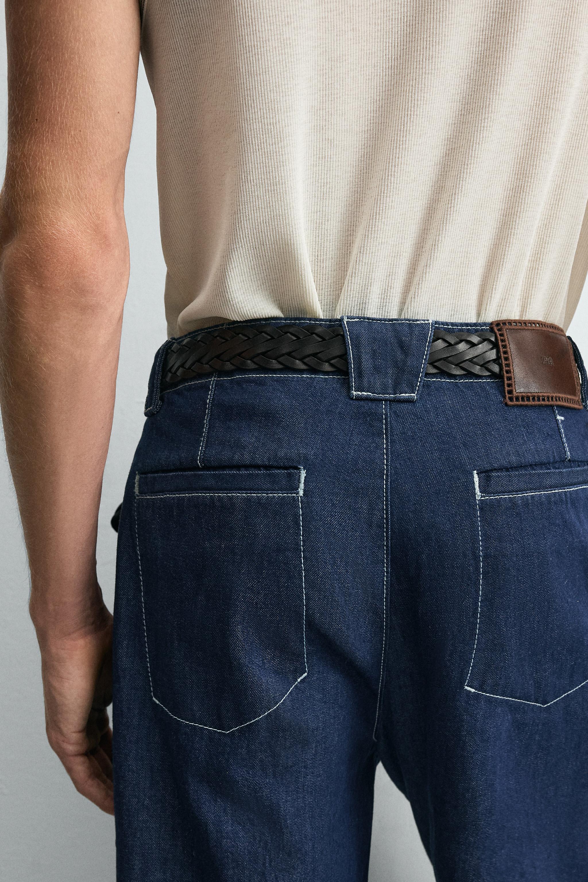 EMBROIDERED BAND DETAIL JEANS