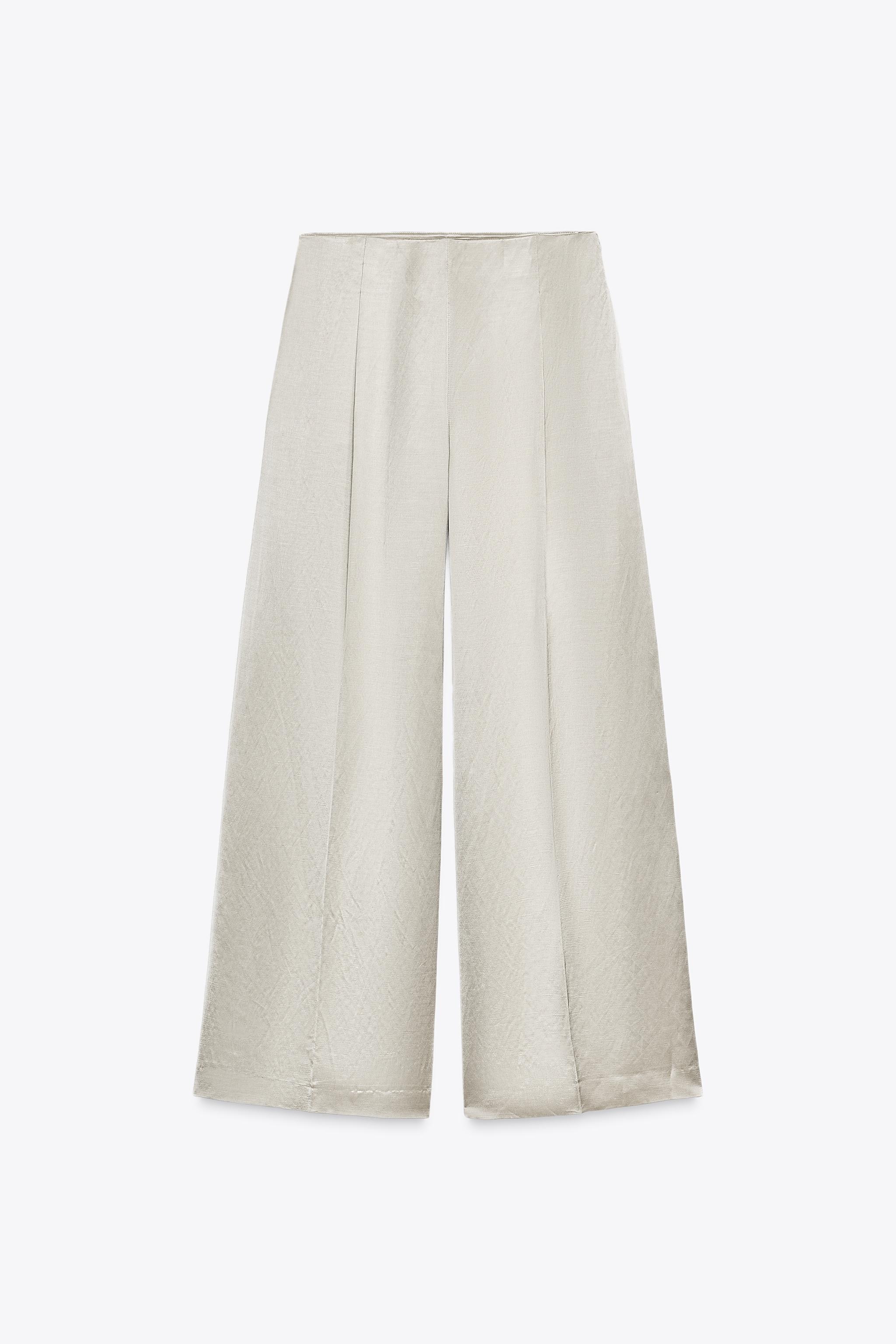 ZW COLLECTION SATIN PLEATED PANTS