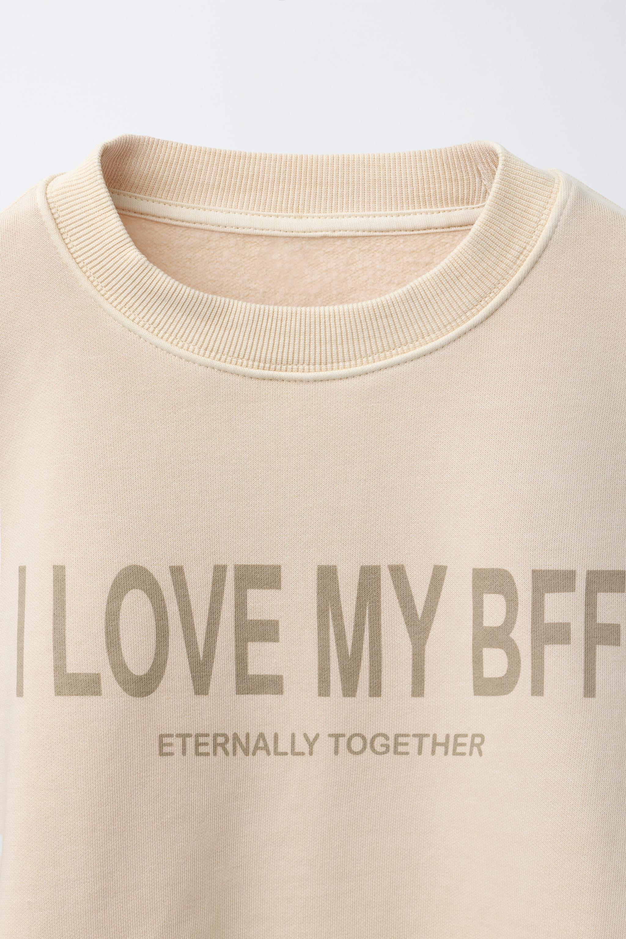 TEXT WIDE LEG SWEATSHIRT AND PANTS SET