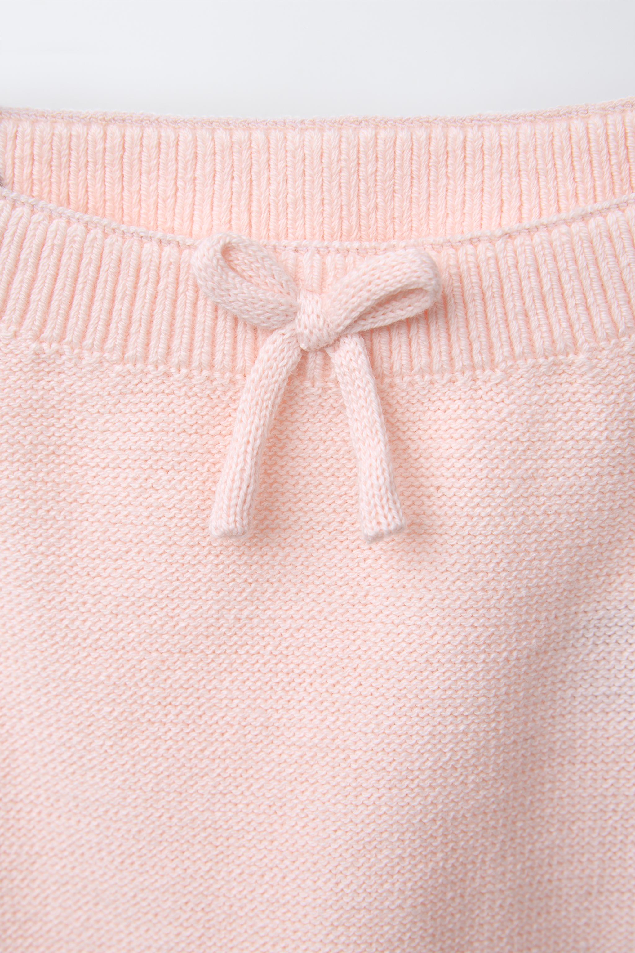 BOW KNIT FOOTED LEGGINGS