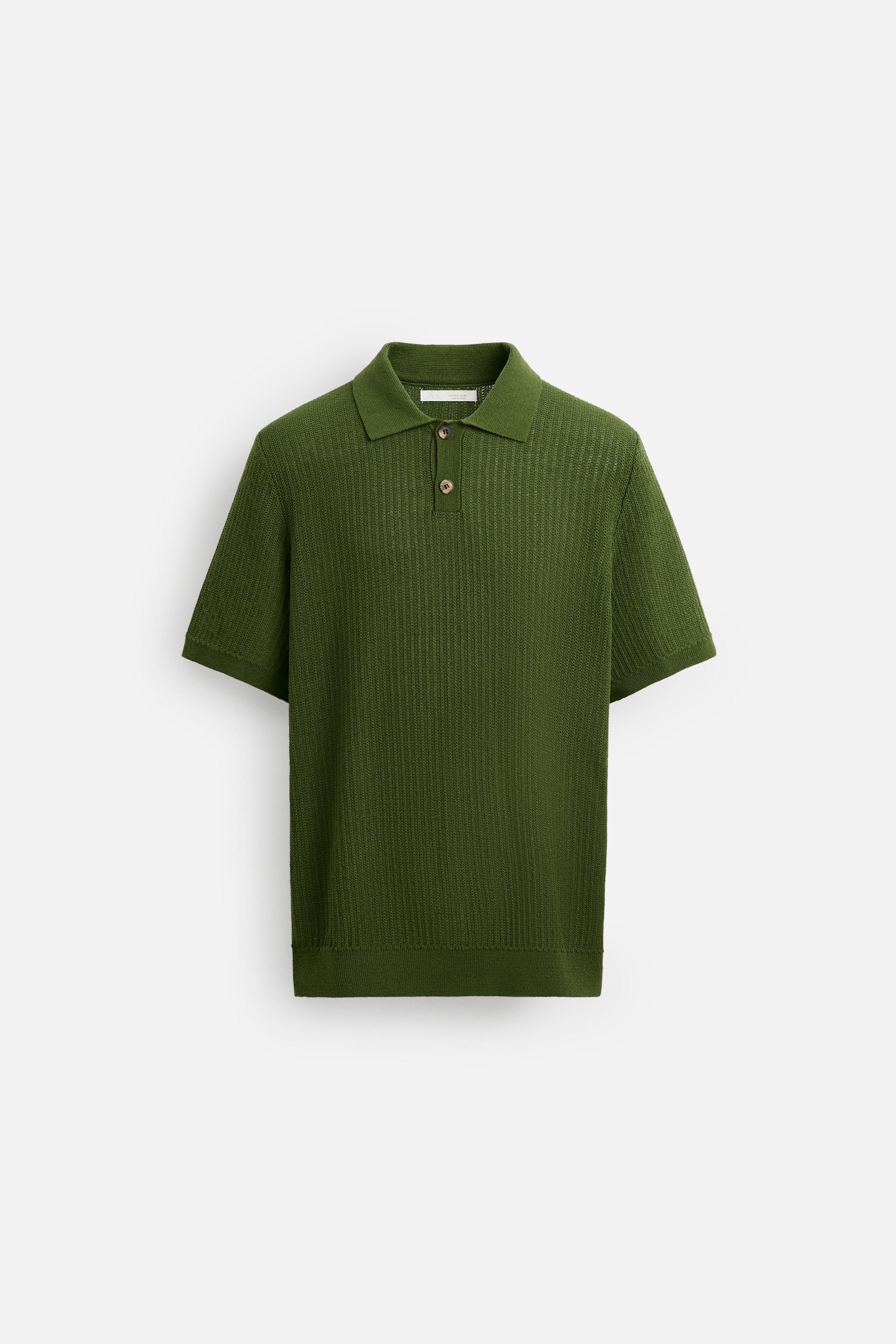 TEXTURED KNIT POLO SHIRT