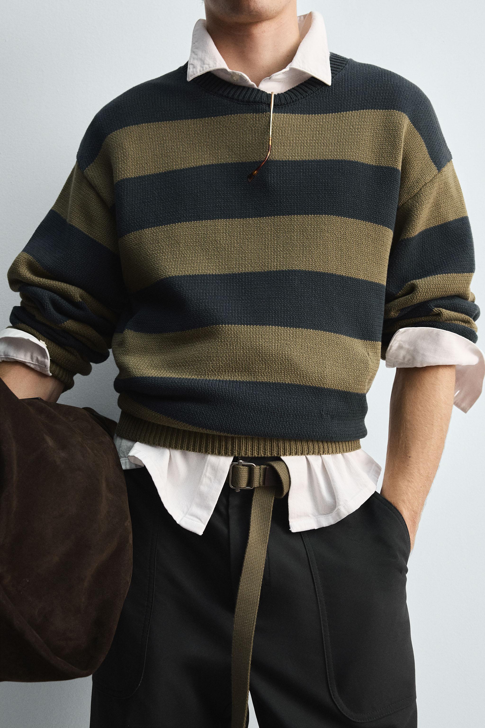 STRIPED JACQUARD SWEATER