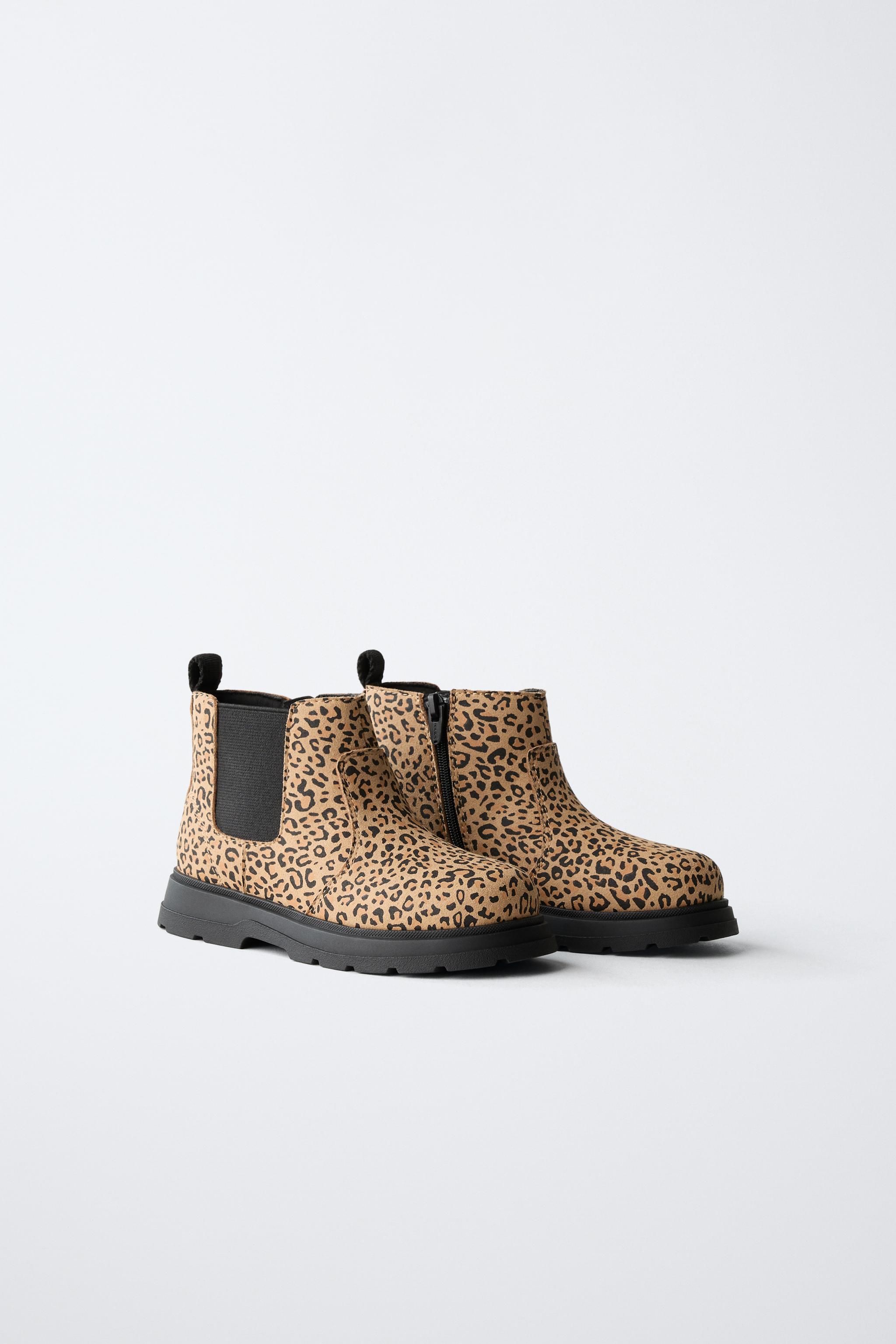 ANIMAL PRINT ELASTIC BOOTS