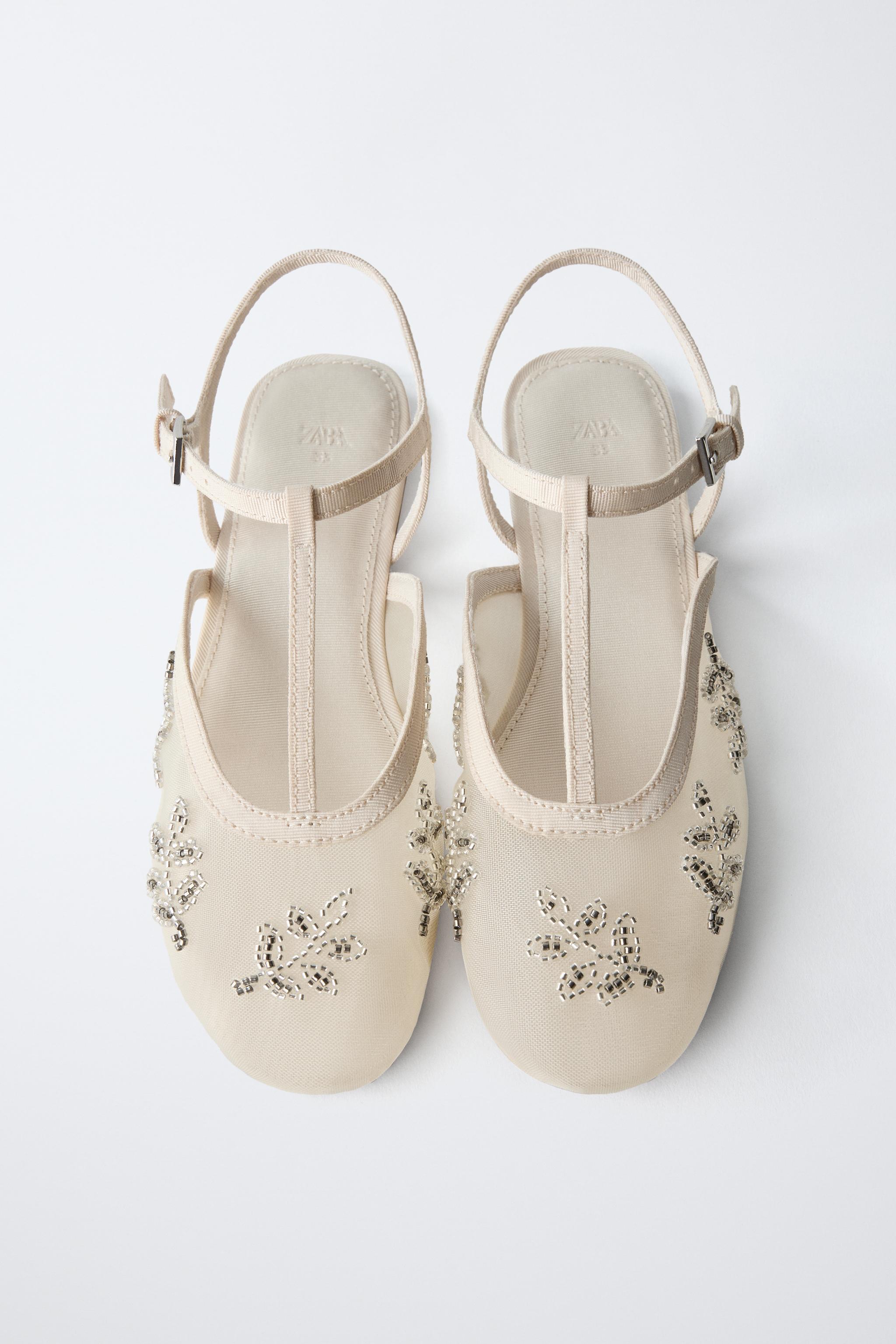 EMBROIDERED FANTASY SLINGBACK BALLET FLATS
