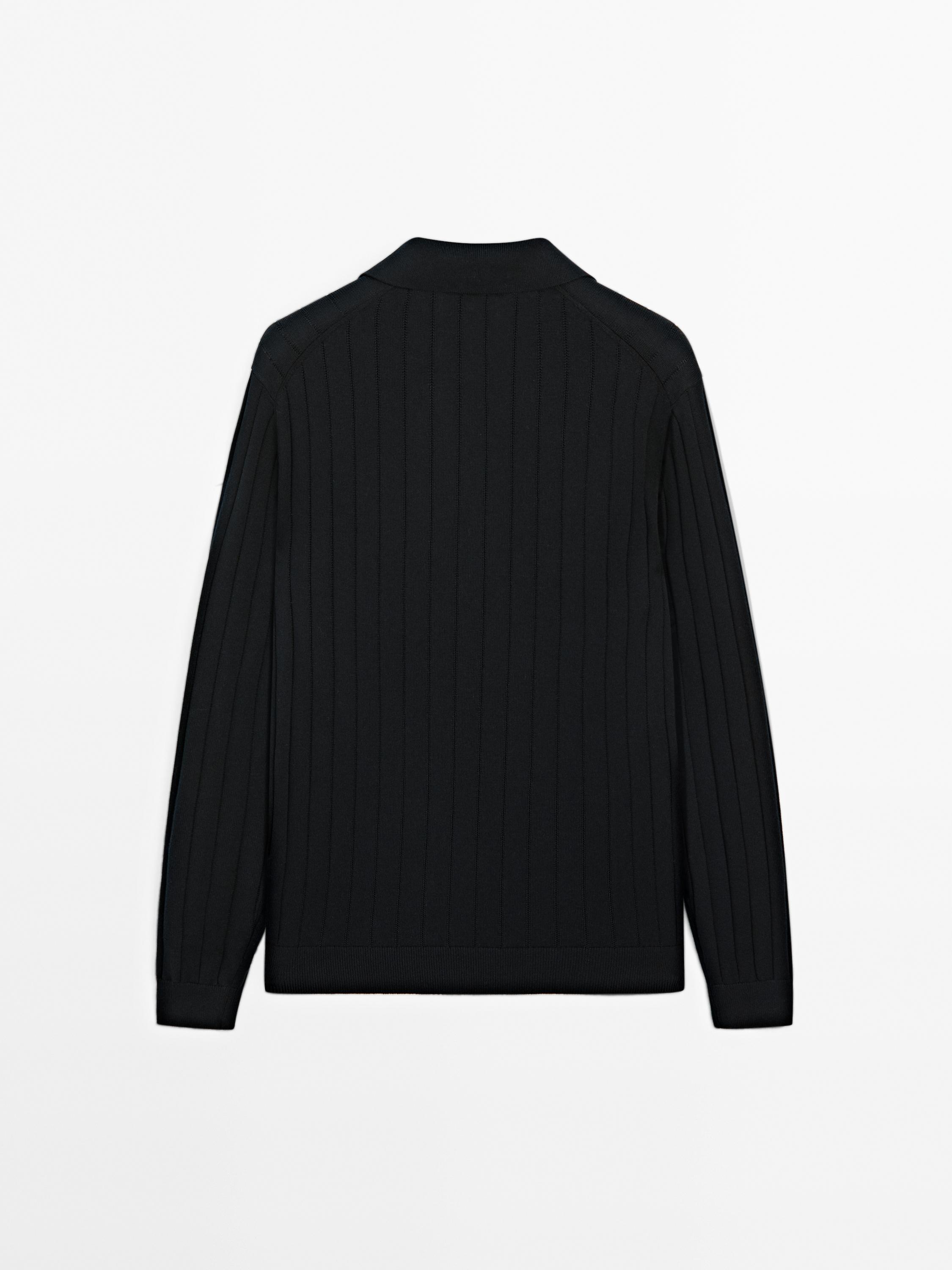 Long sleeve polo sweater